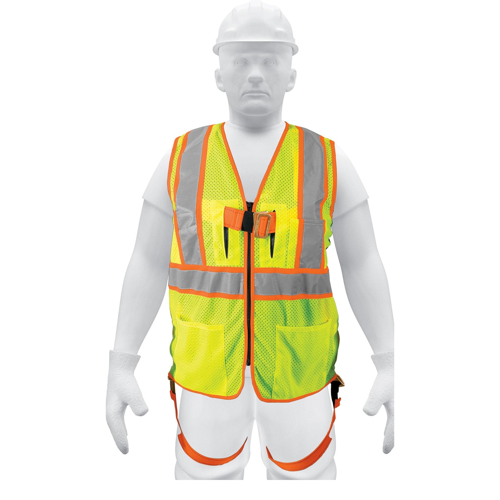CHALECO DE SEGURIDAD PARA ARNÉS, ALTA VISIBILIDAD, (Truper)