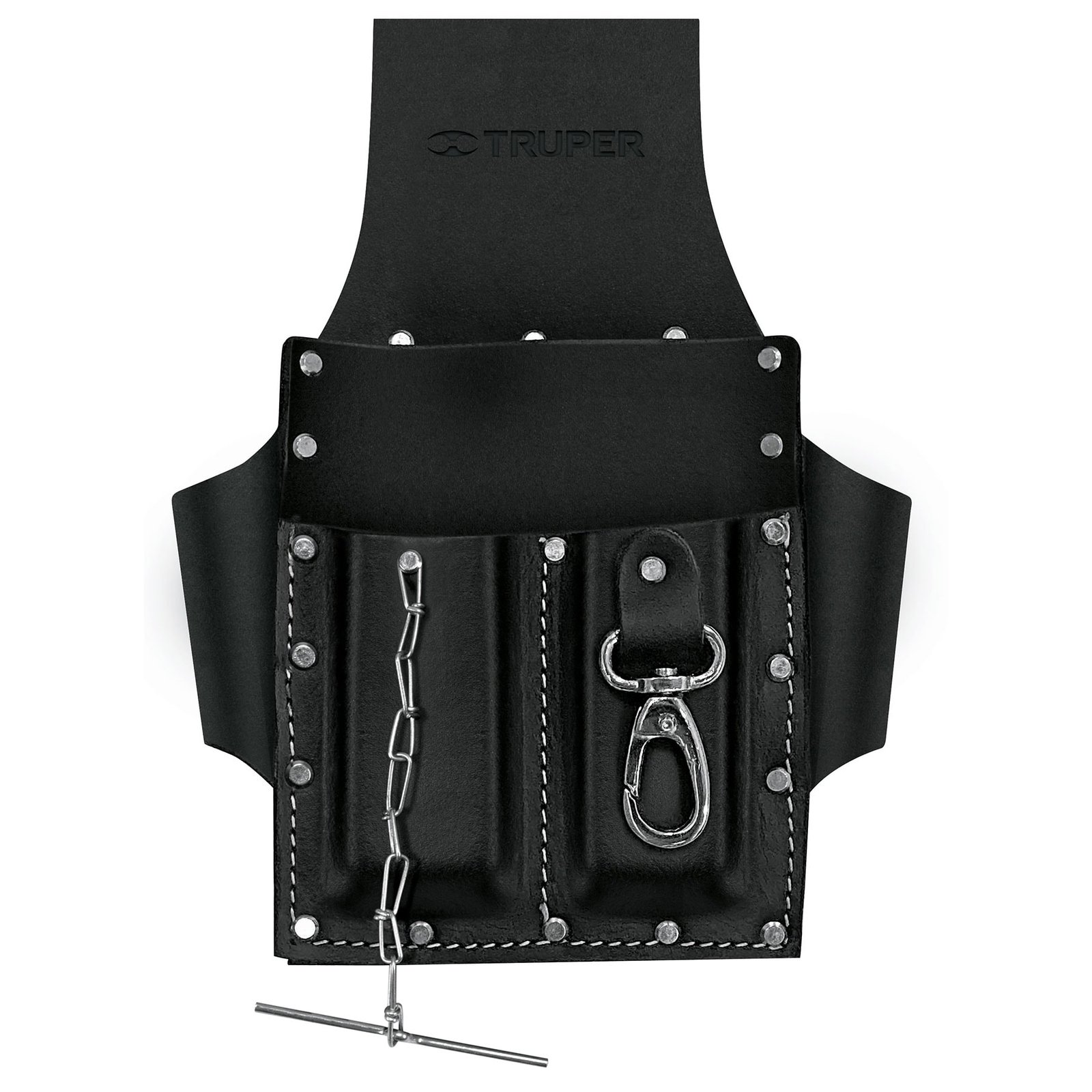 PORTA HERRAMIENTAS GRANDE DE CUERO, 7 COMPARTIMENT (Truper)