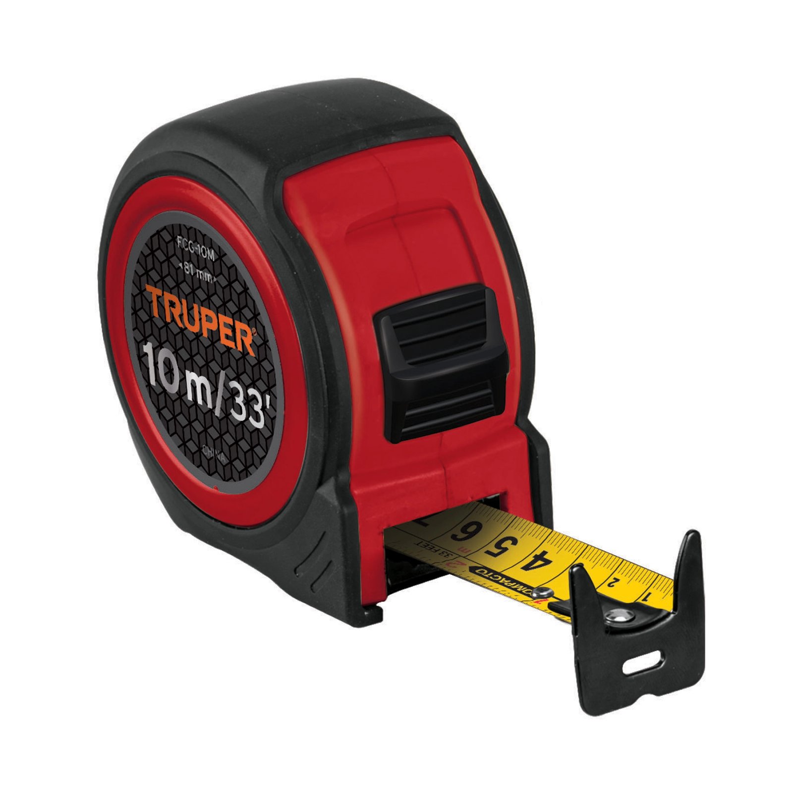 FLEXÓMETRO COMPACTO 10 M CON GRIP, CINTA 25 MM, TR (Truper)