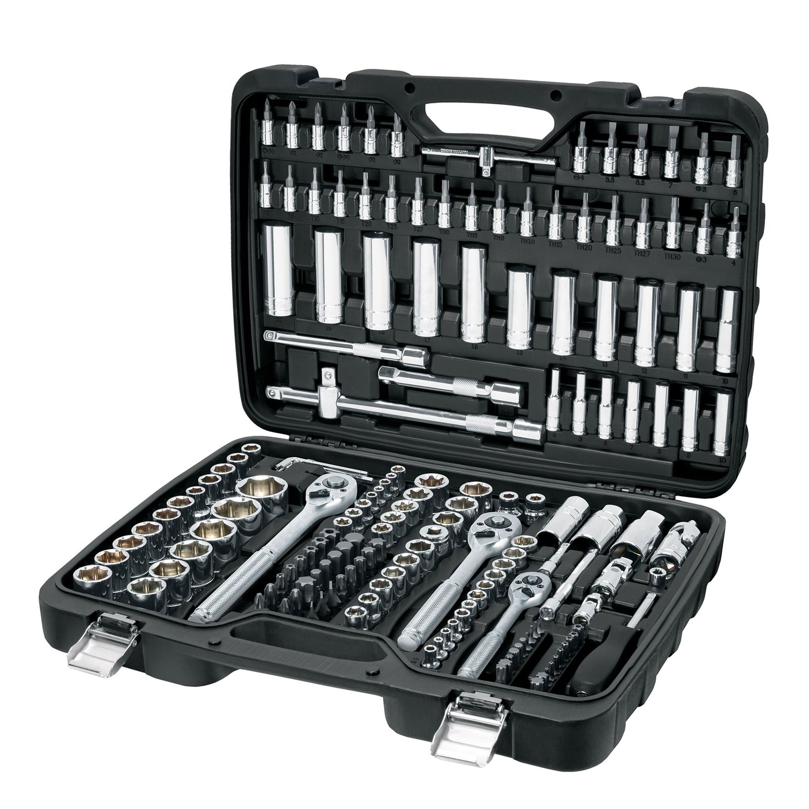 JUEGO DE 172 HERRAMIENTAS 1/4′, 3/8′ Y 1/2′ MM P/M (Truper)