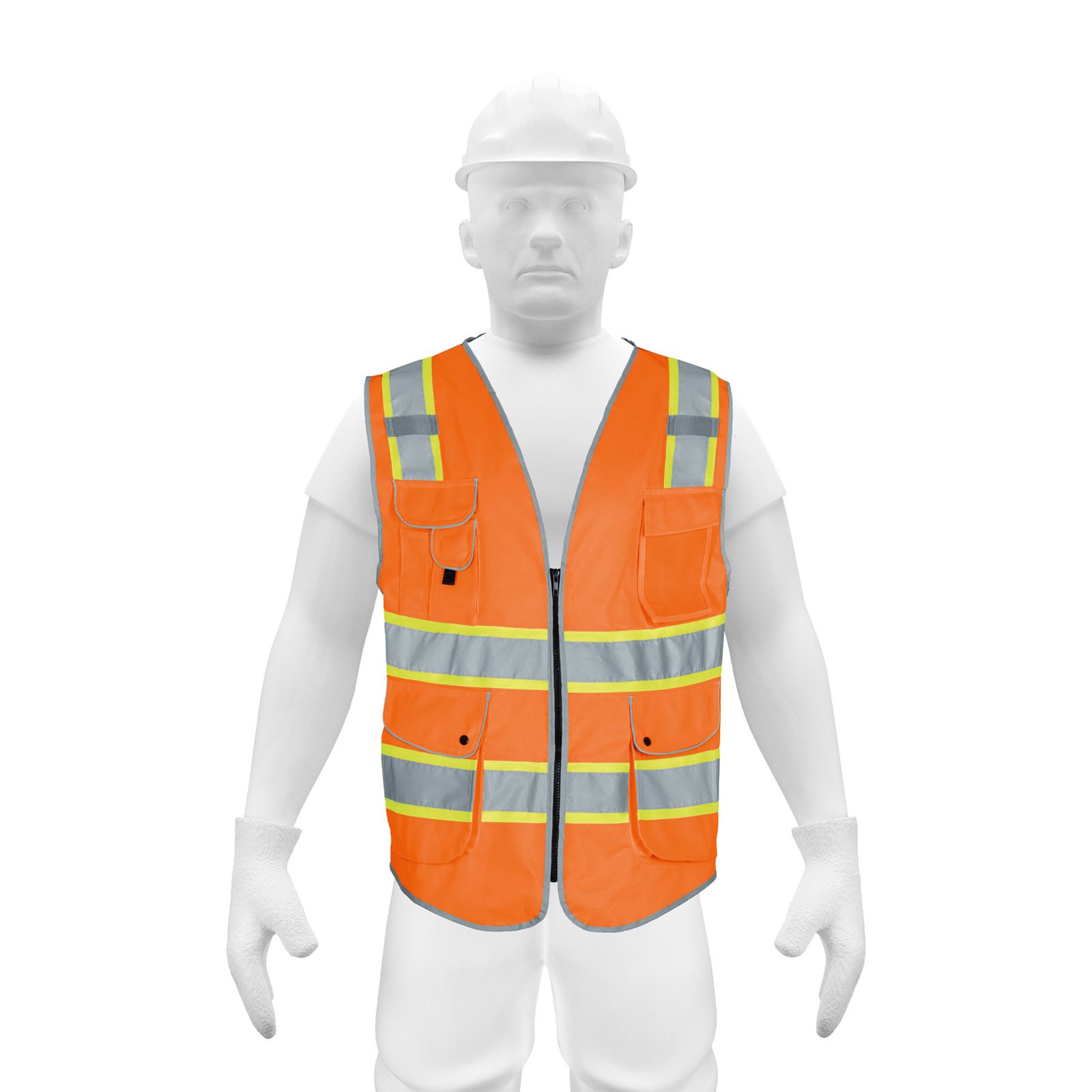 CHALECO DE SEGURIDAD DE ALTA VISIBILIDAD, NARANJA, (Truper)