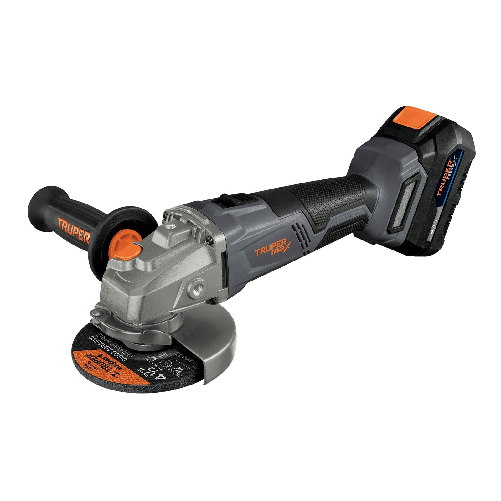 ESMERILADORA ANGULAR INALÁMBRICA 4-1/2′, 20V, SIN (Truper)