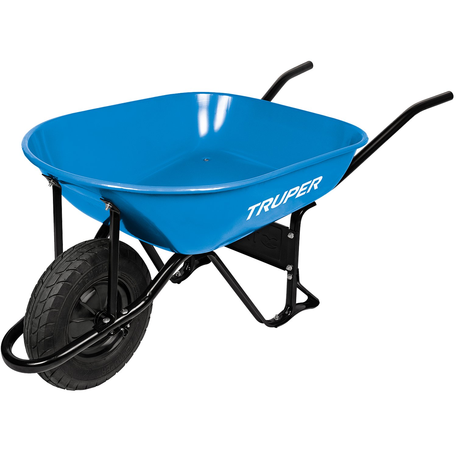 CARRETILLA AZUL FUERTE 5.5 FT, LLANTA IMPONCHABLE (Truper)