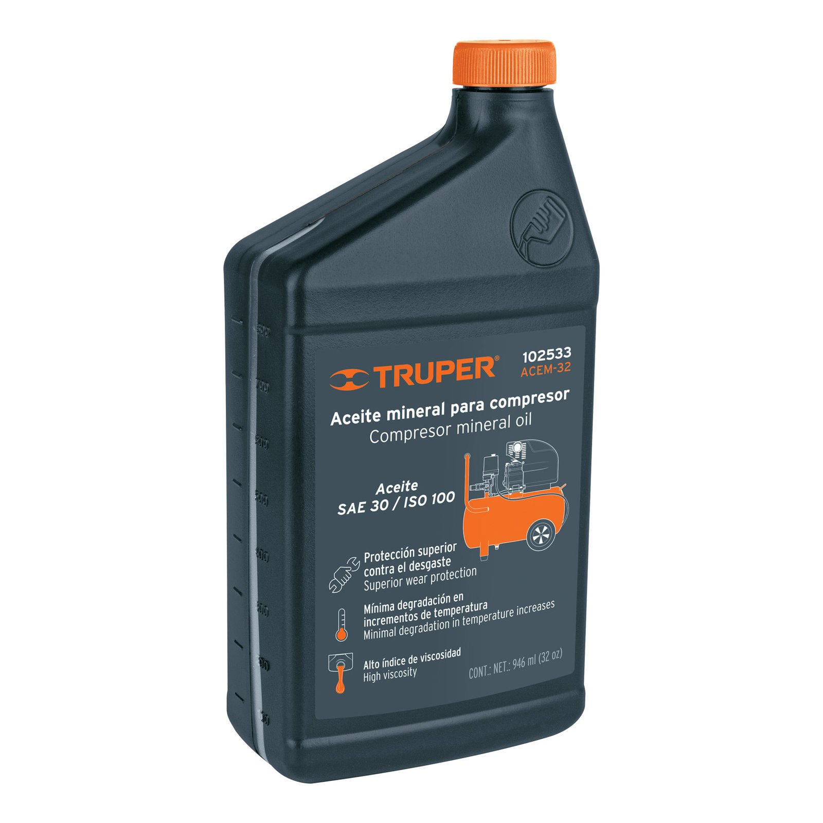 ACEITE MINERAL PARA COMPRESOR, 946ML (32OZ), TRUPE (Truper)