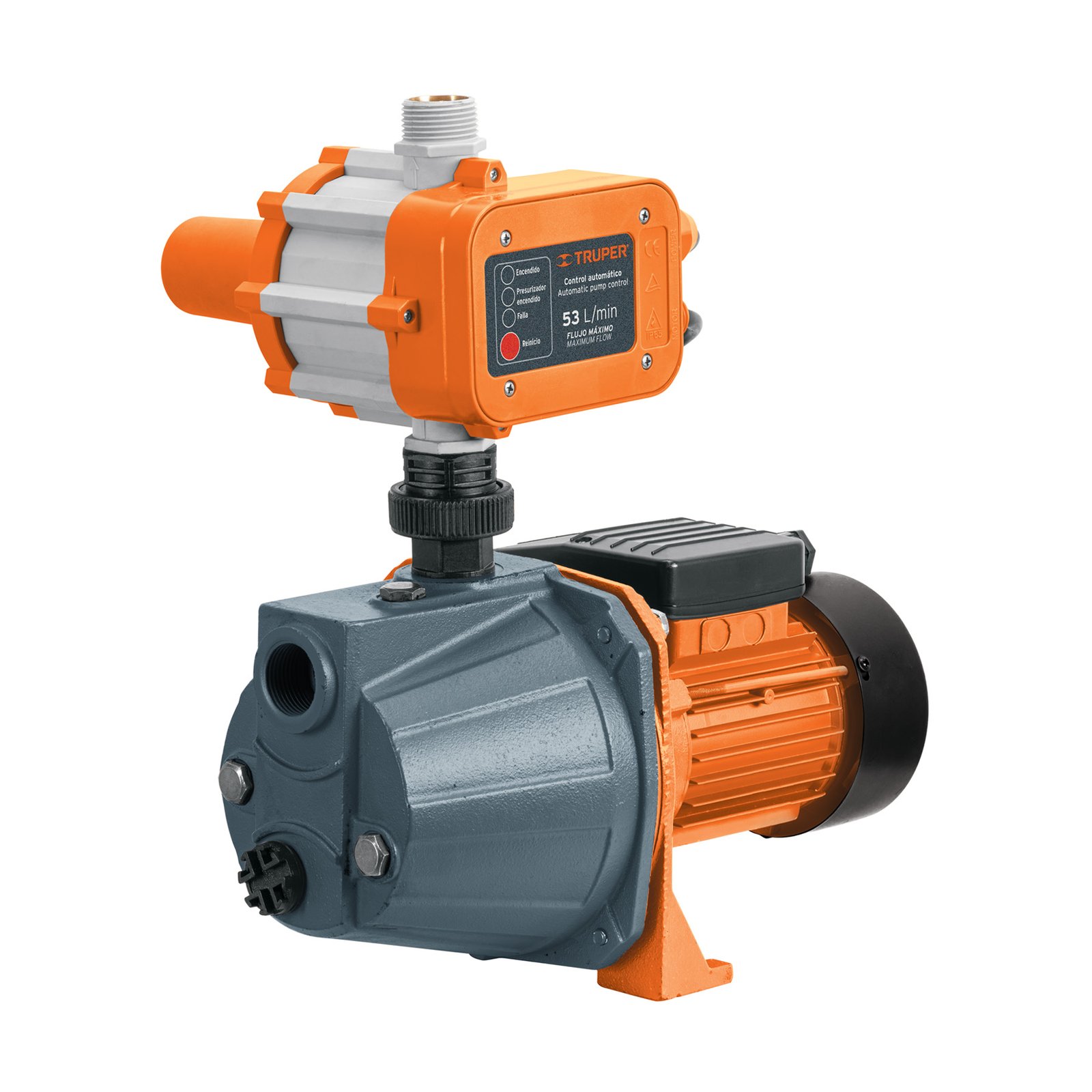BOMBA PRESURIZADORA JET HIERRO 1/2 HP CON CONTROL, (Truper)