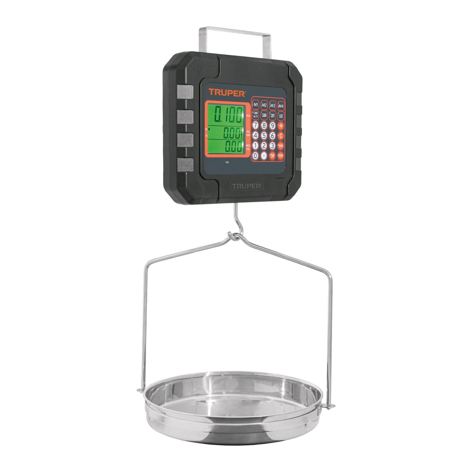 BÁSCULA ELECTRÓNICA COLGANTE, RECARGABLE, C/CHAROL (Truper)