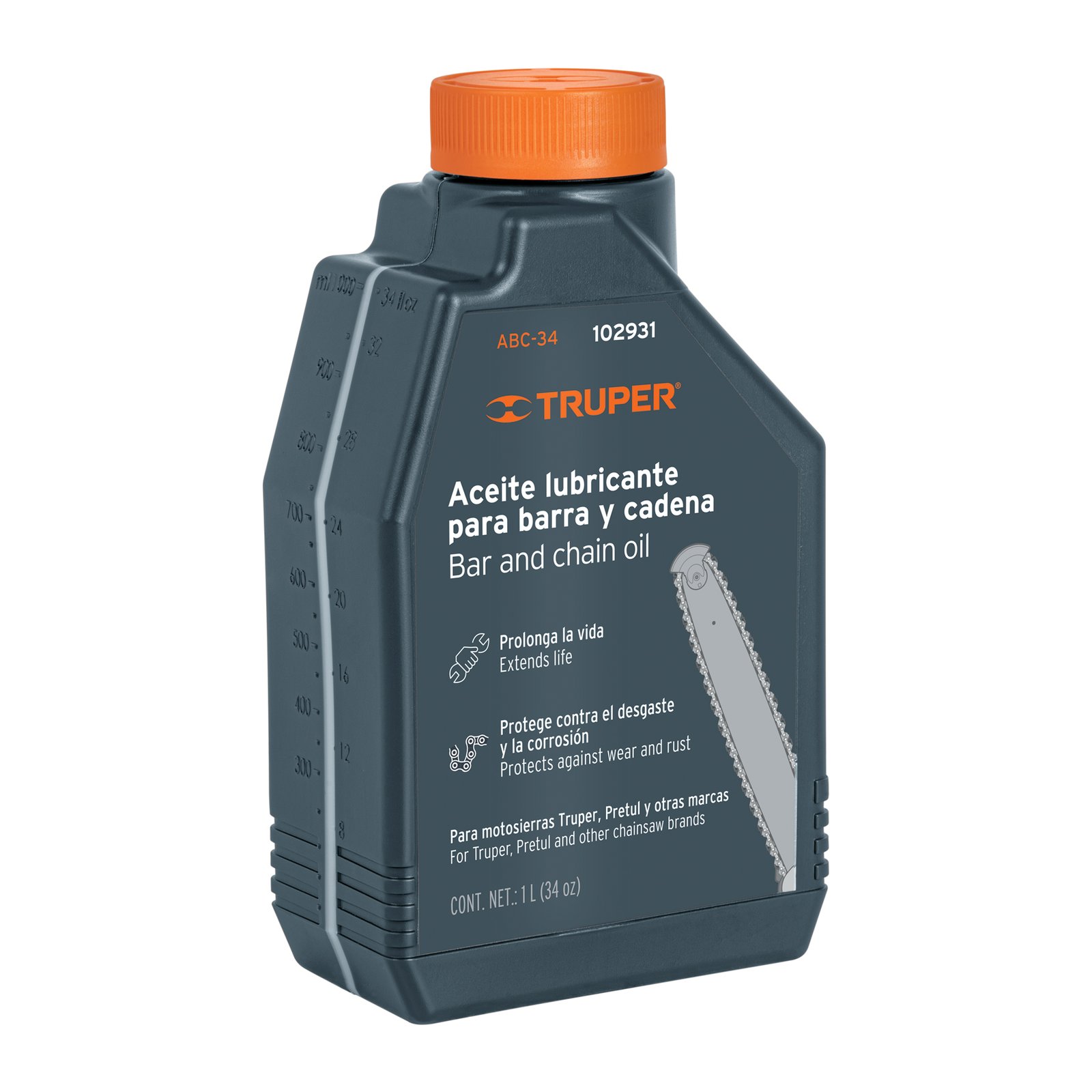 ACEITE LUBRICANTE PARA BARRA Y CADENA DE MOTOSIERR (Truper)