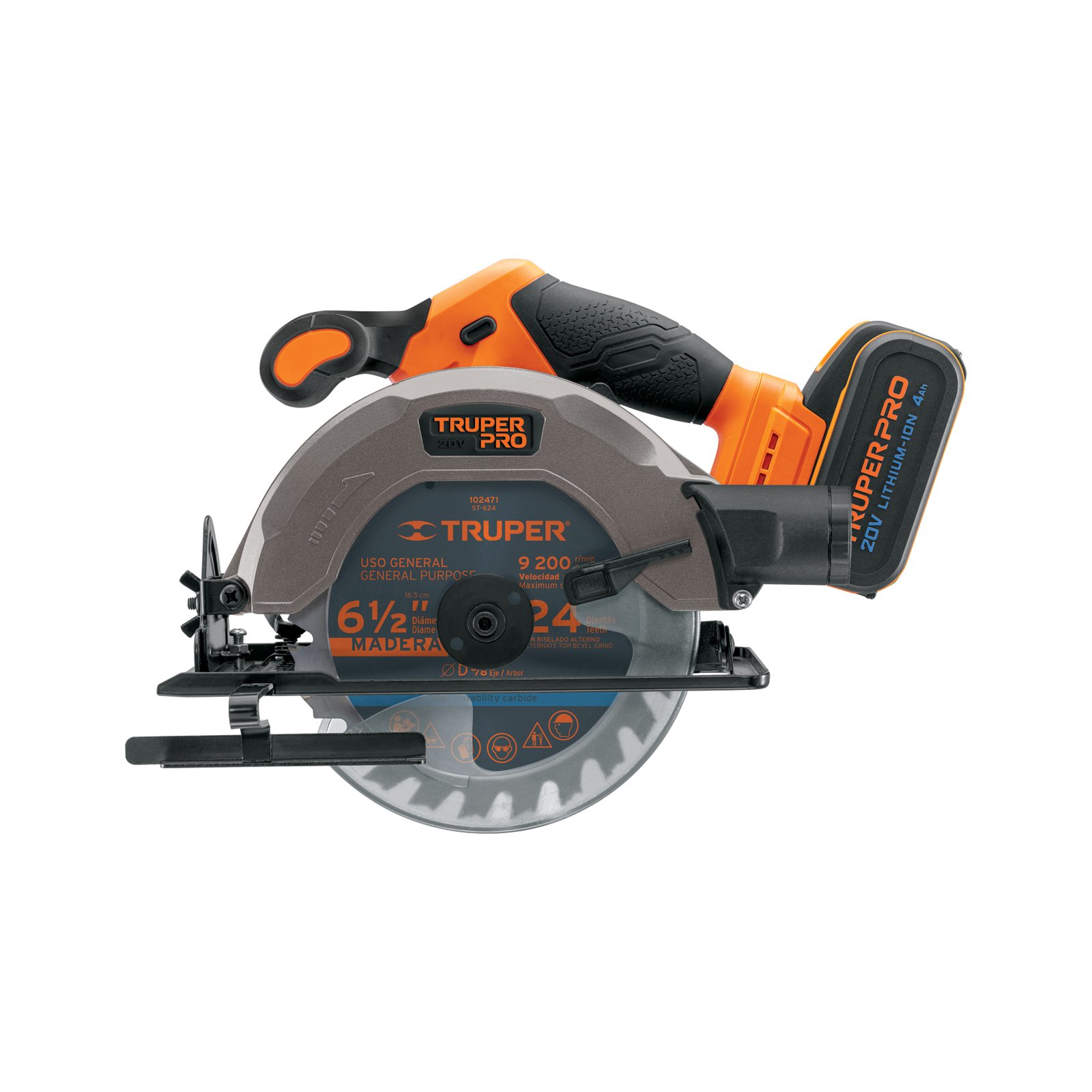 SIERRA CIRCULAR 6-1/2, 20V 1 BATERIA 4AH TRUPER (Truper)