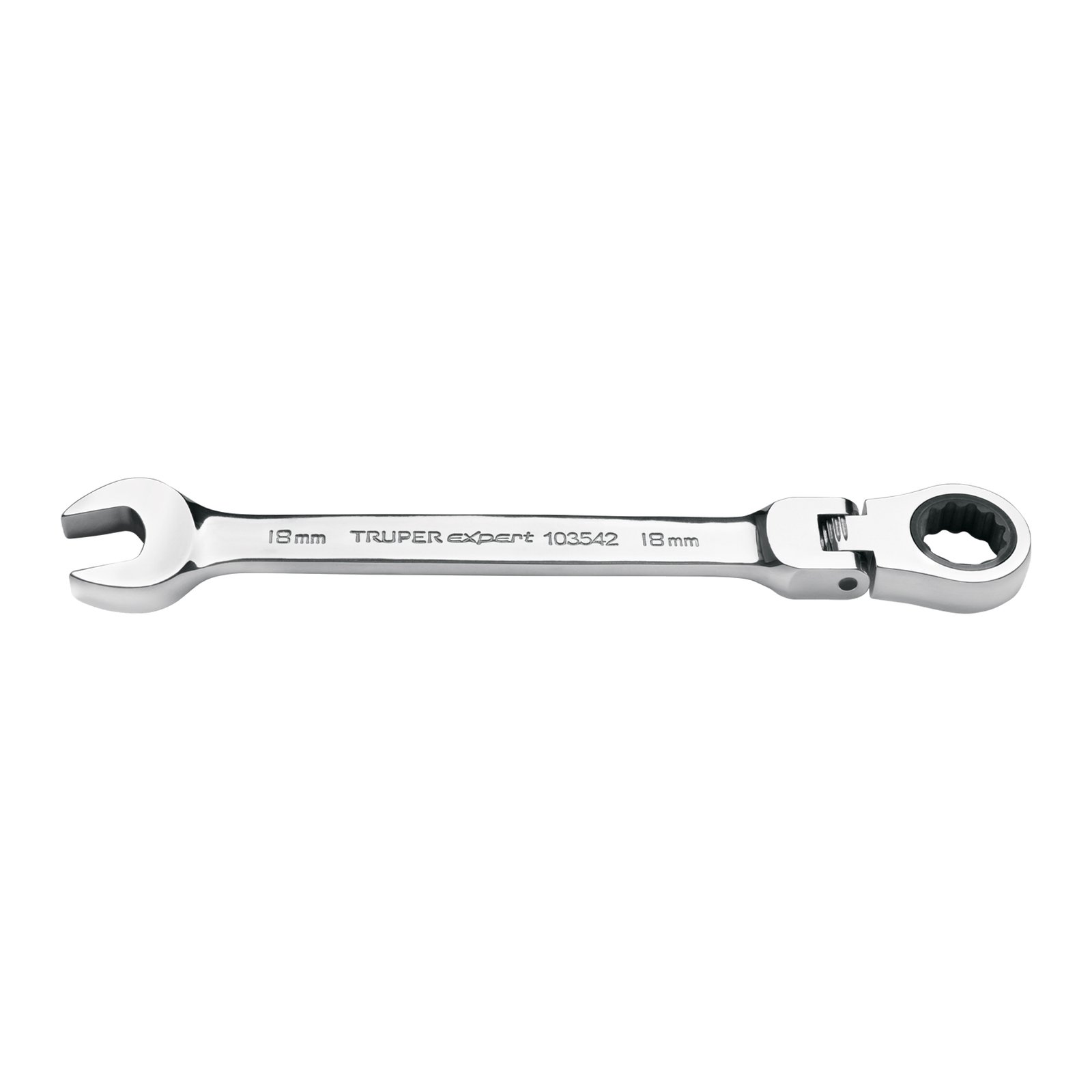 LLAVE COMBINADA CON MATRACA 18 MM FLEXIBLE, EXPERT (Truper)