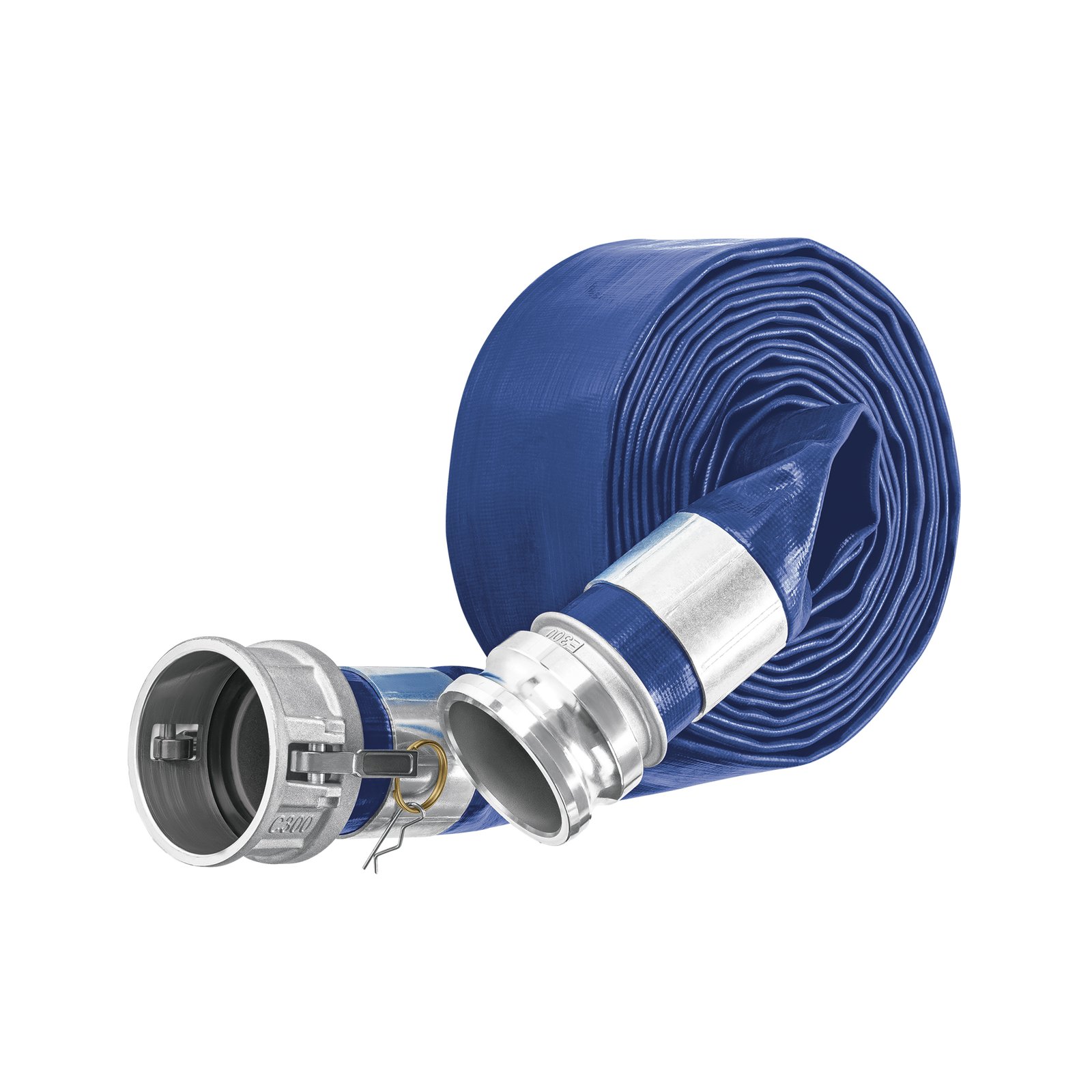 ROLLO DE MANGUERA PLANA 3′ X 7.5M DE DESCARGA CON (Truper)