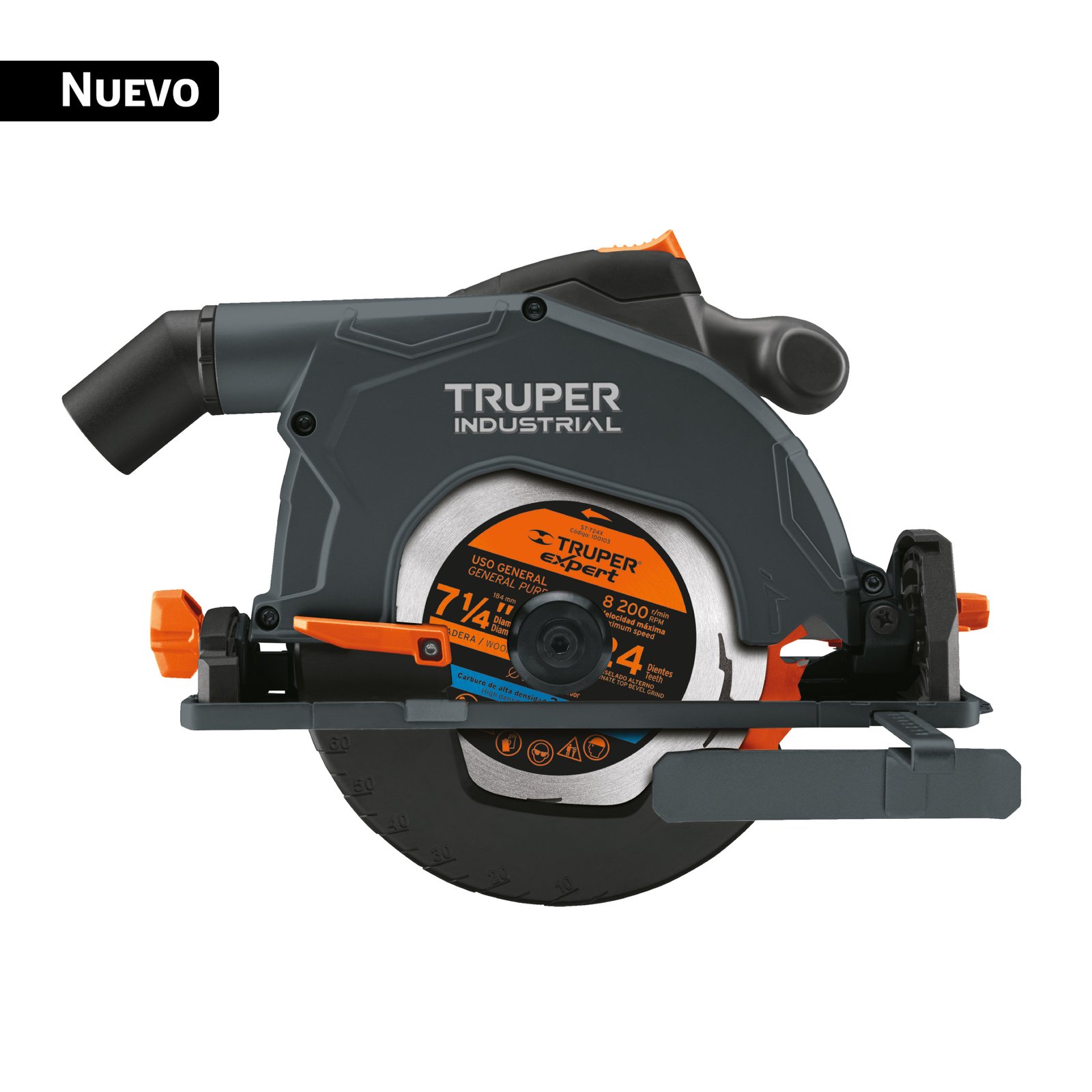 SIERRA CIRCULAR 7-1/4′ 1900W, TRUPER INDUSTRIAL (Truper)