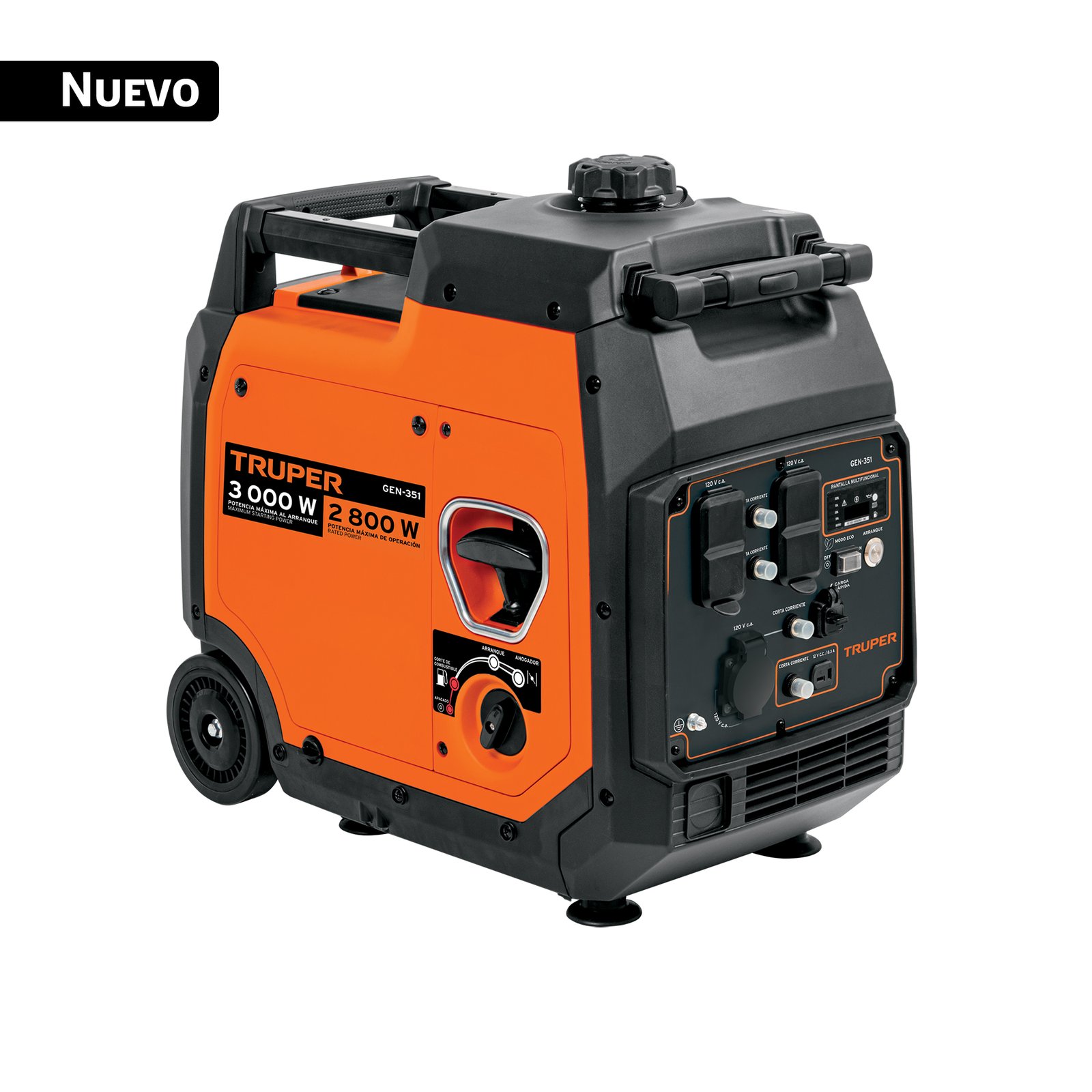 GENERADOR INVERSOR SILENCIOSO 3 KW, ENCENDIDO ELEC (Truper)
