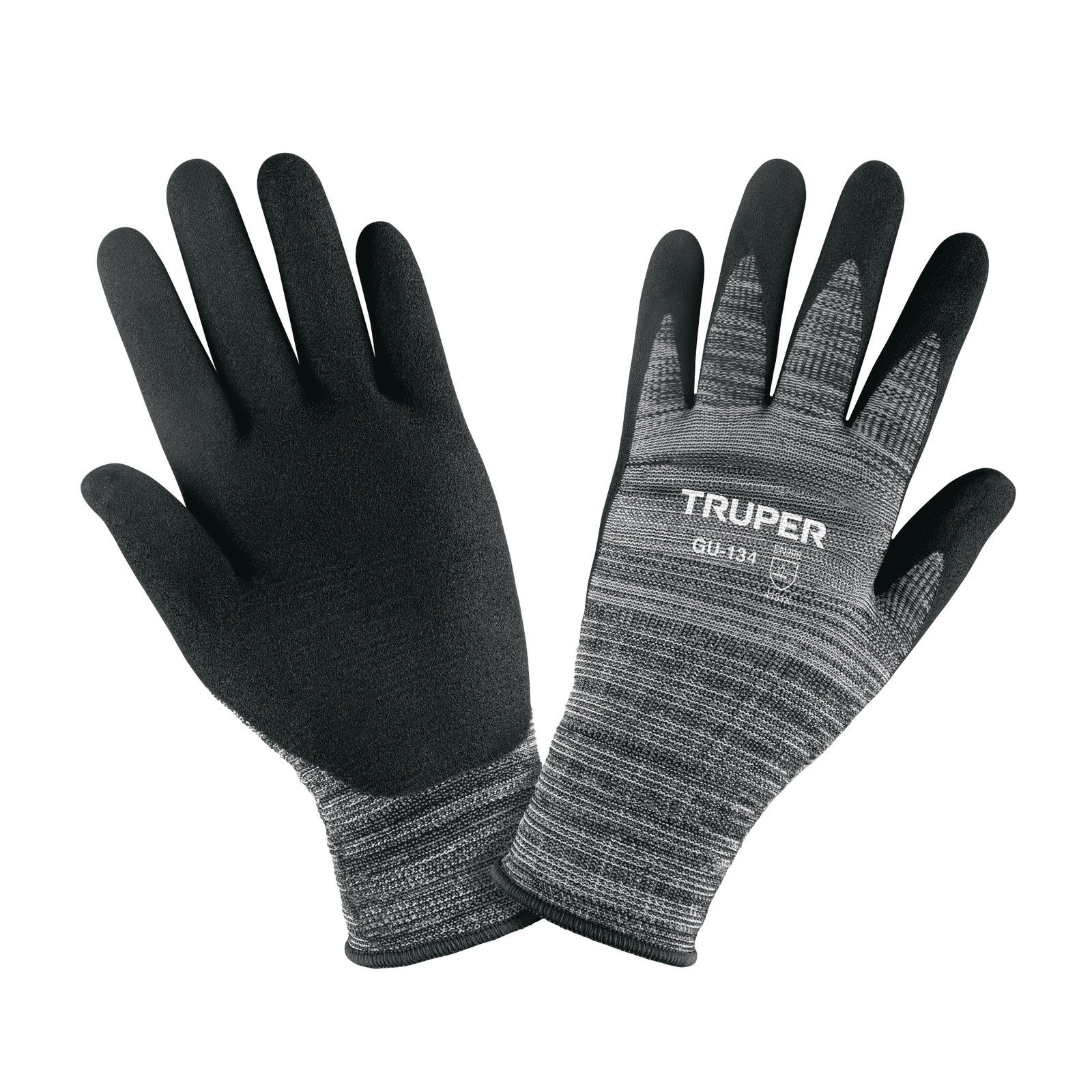 GUANTES DE NYLON RECUBIERTOS DE NITRILO ARENOSO, X (Truper)