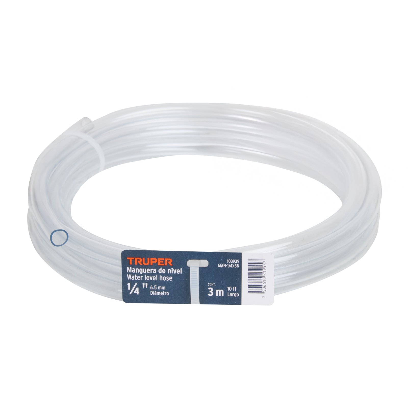 MANGUERA DE NIVEL, 1/4′, ROLLO DE 3M, TRUPER (Truper)