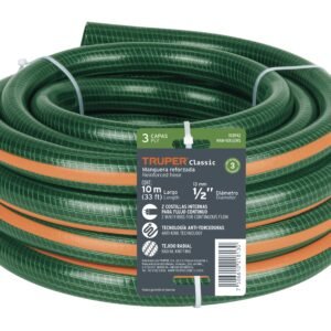 MANGUERA DE JARDÍN 1′, 3 CAPAS, 10M, SIN CONEXIONE (Truper)
