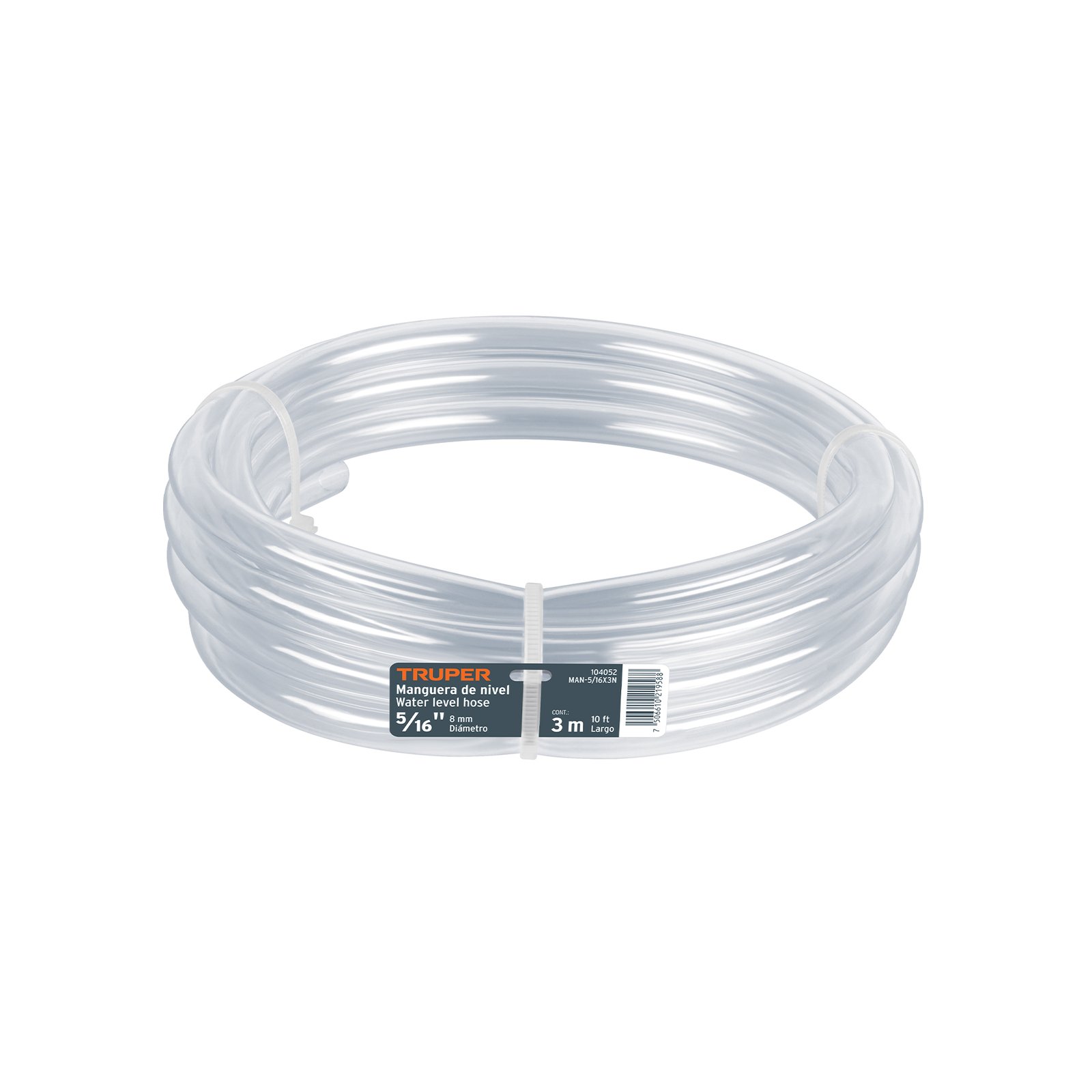 MANGUERA DE NIVEL, 5/16′, ROLLO DE 3M, TRUPER (Truper)