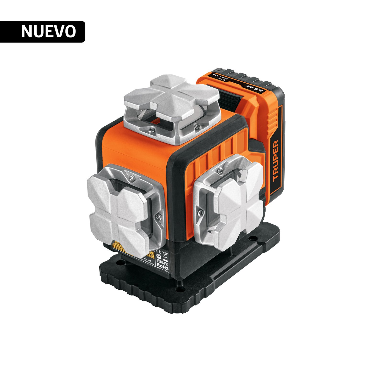 NIVEL LÁSER VERDE, ALCANCE 30M,16 LÍNEAS, RECARGAB (Truper)