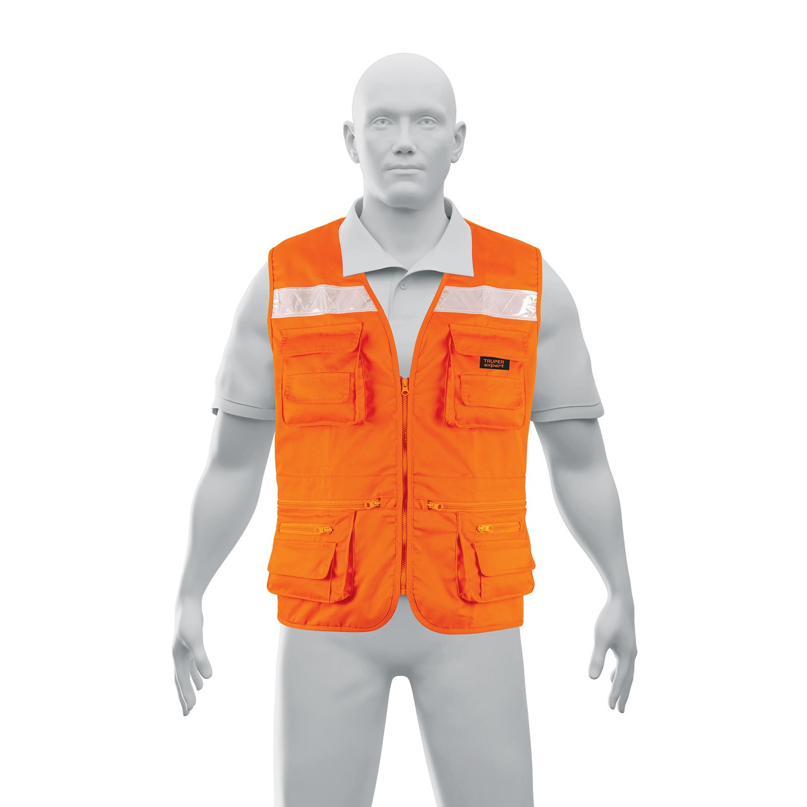 CHALECO BRIGADISTA REFORZADO, NARANJA, XG, TRUPER (Truper)