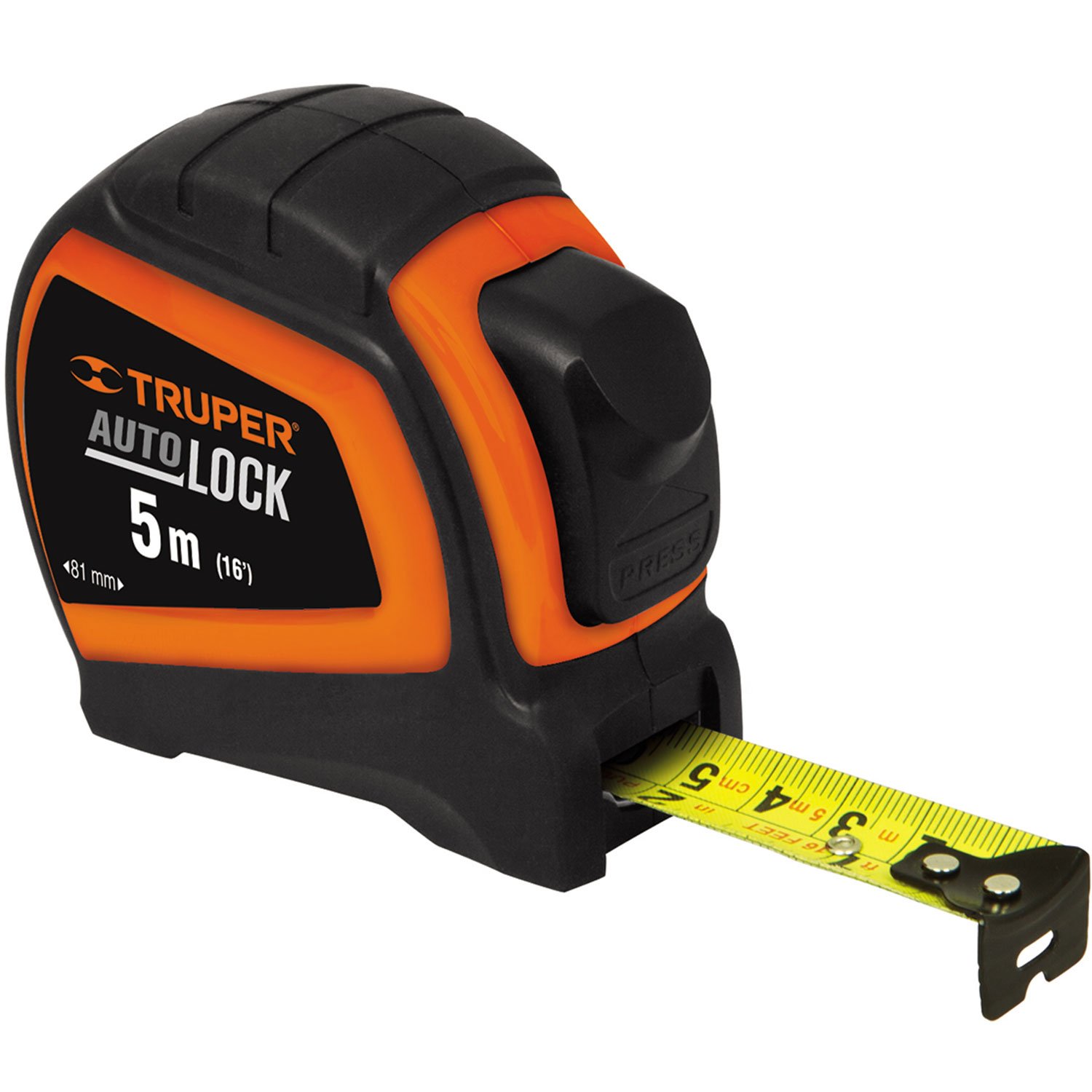 FLEXÓMETRO AUTO LOCK, 5 M, CINTA 0.75′ (Truper)