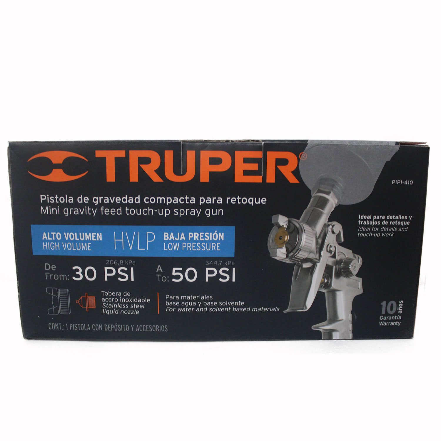PISTOLA GRAVEDAD DE RETOQUE P/PINTAS SERE 400 BOQ1 (Truper)