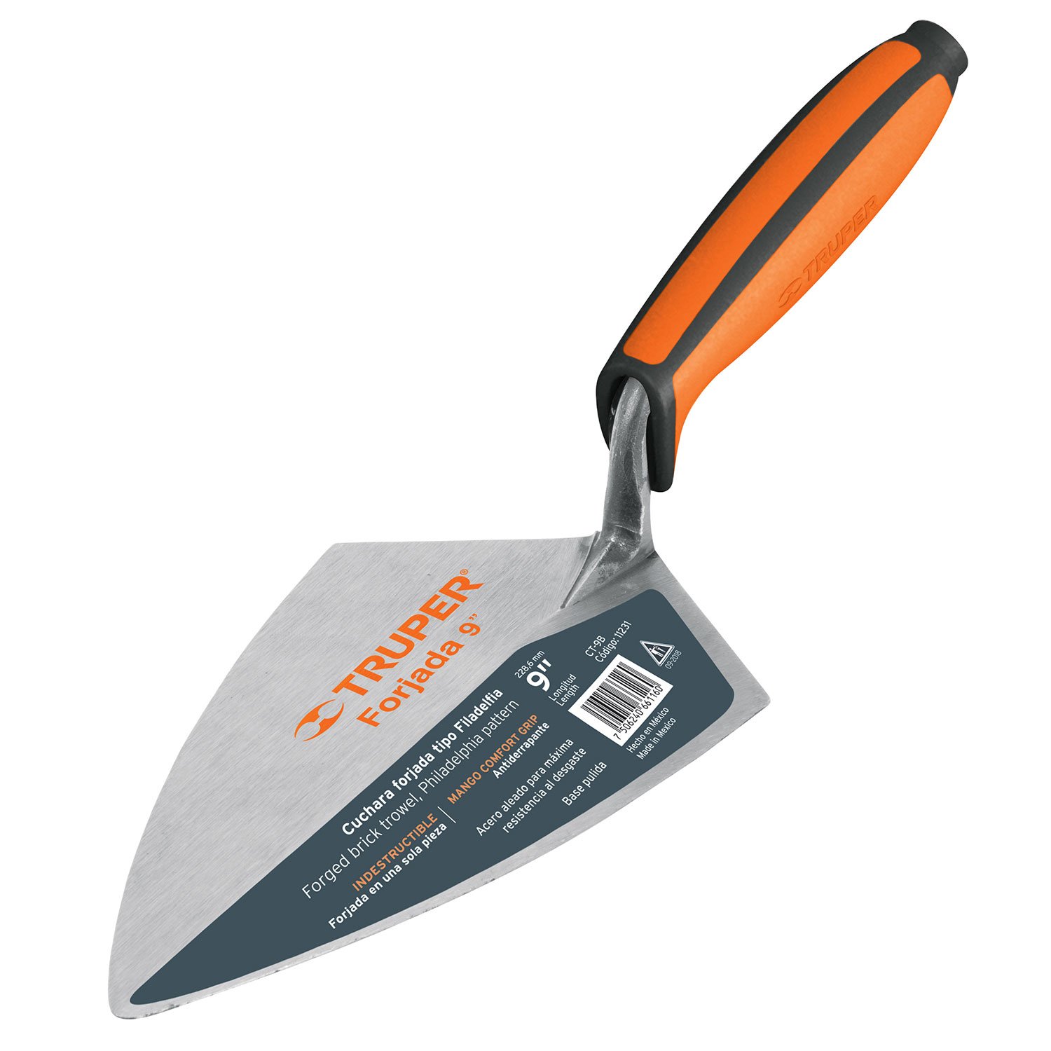 CUCHARA PARA ALBAÑIL TIPO FILADELFIA 11′ MANGO BIC (Truper)