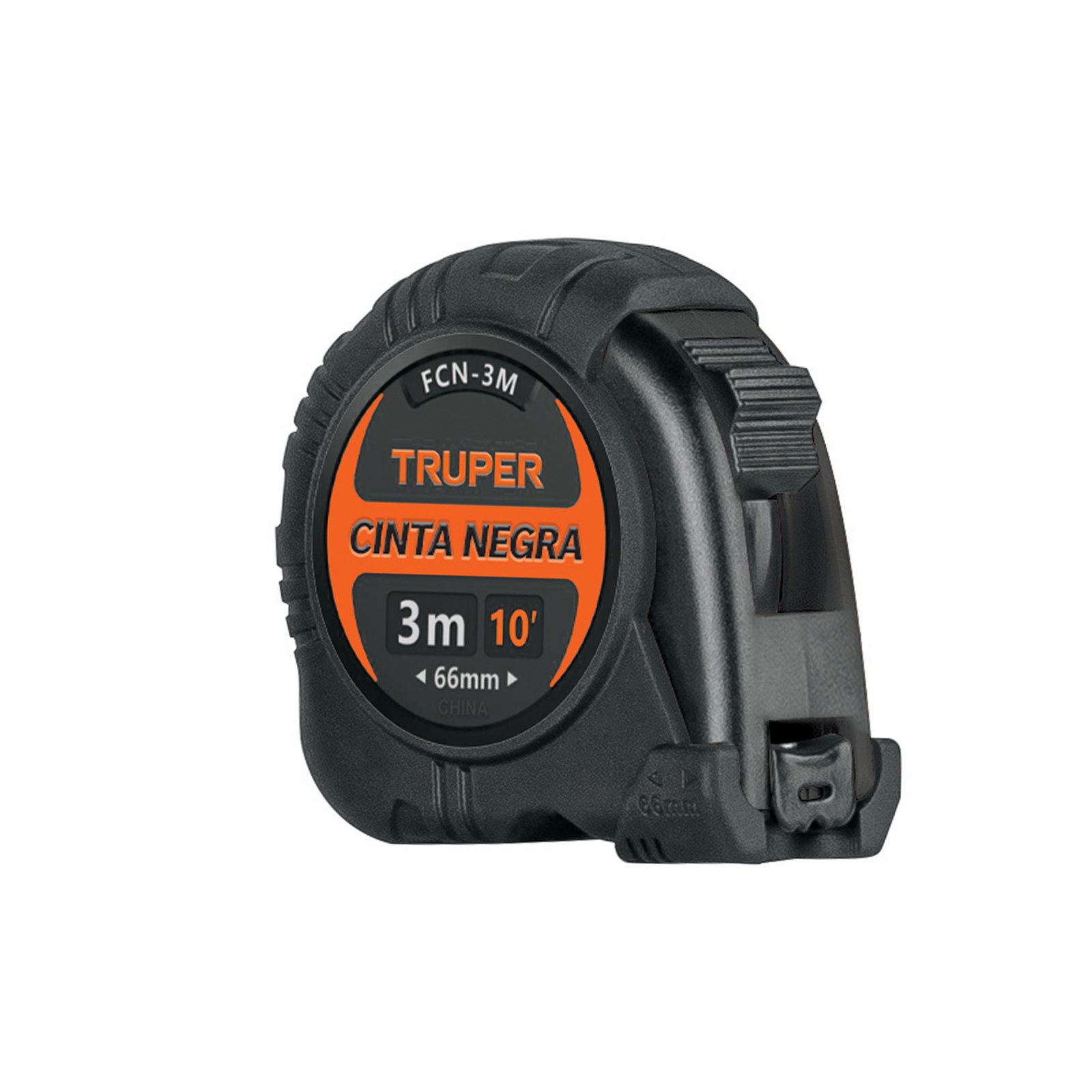 FLEXÓMETRO CONTRA IMPACTOS 3 M, CINTA NEGRA 13 MM, (Truper)