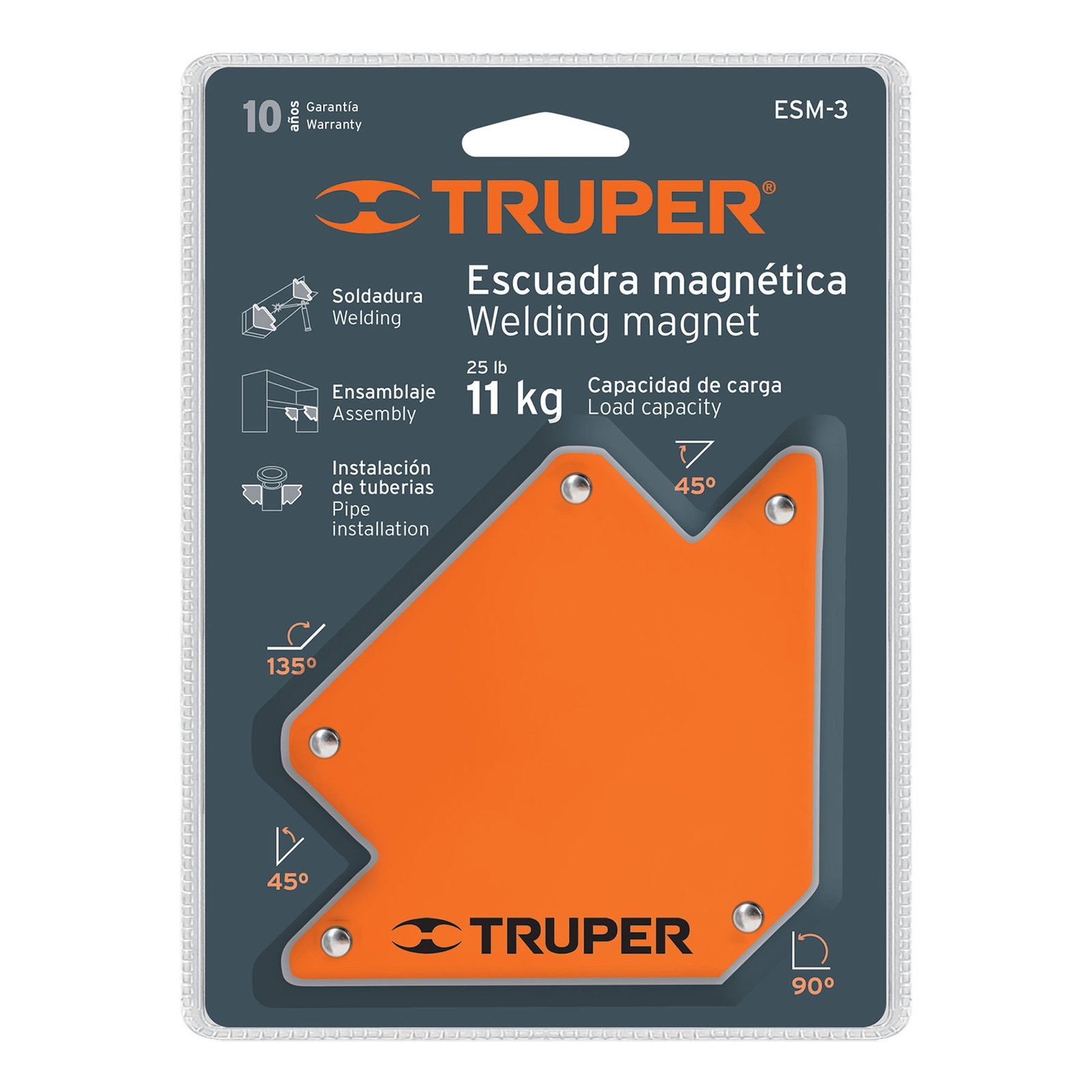 ESCUADRA MAGNÉTICA PARA SOLDAR, 3′ (Truper)