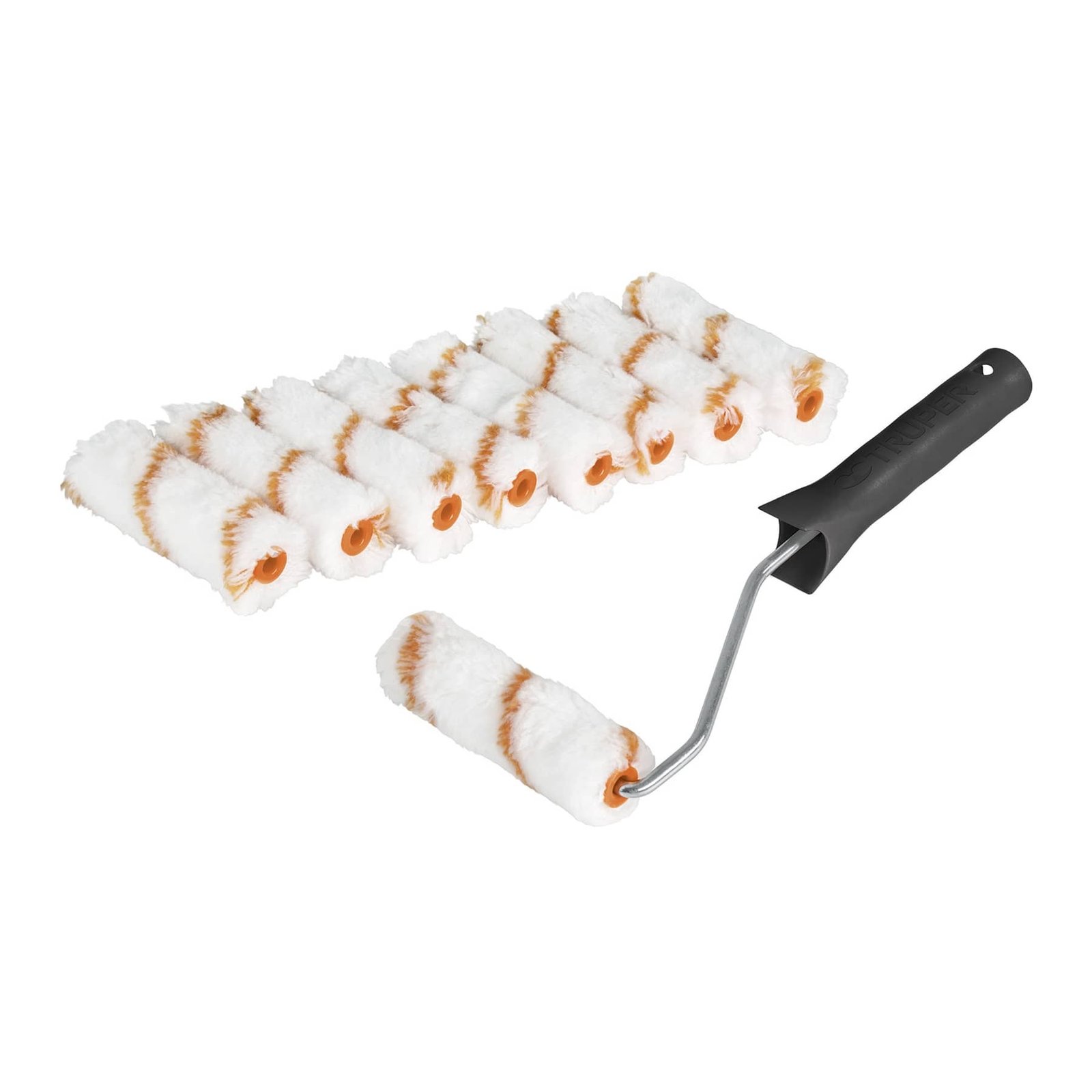 KIT 9 REPUESTOS DE MINI RODILLOS DE 4′ Y 1 MANERAL (Truper)