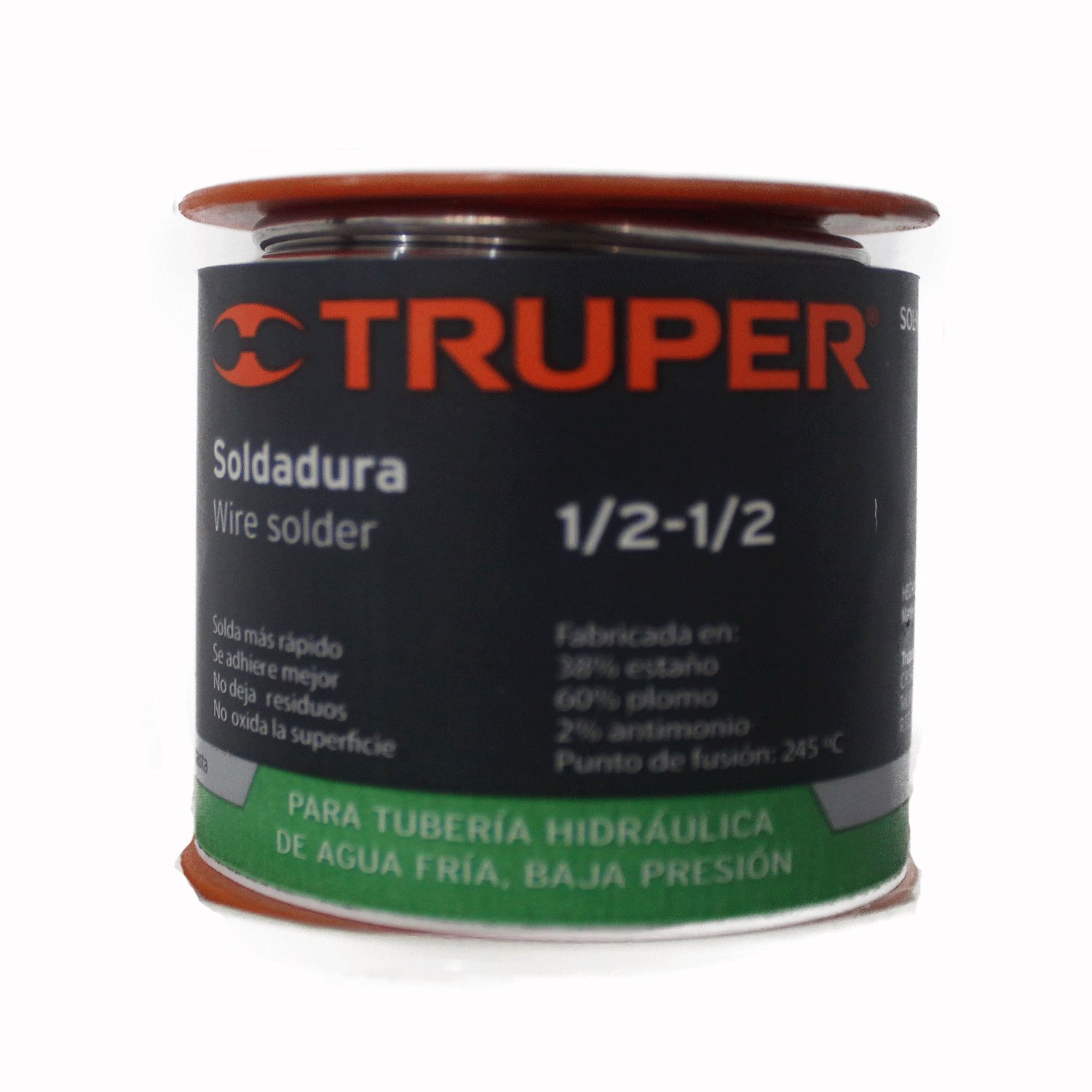 SOLDADURA 1/2-1/2, SÓLIDA PARA TUBERIA DE BAJA PRE (Truper)