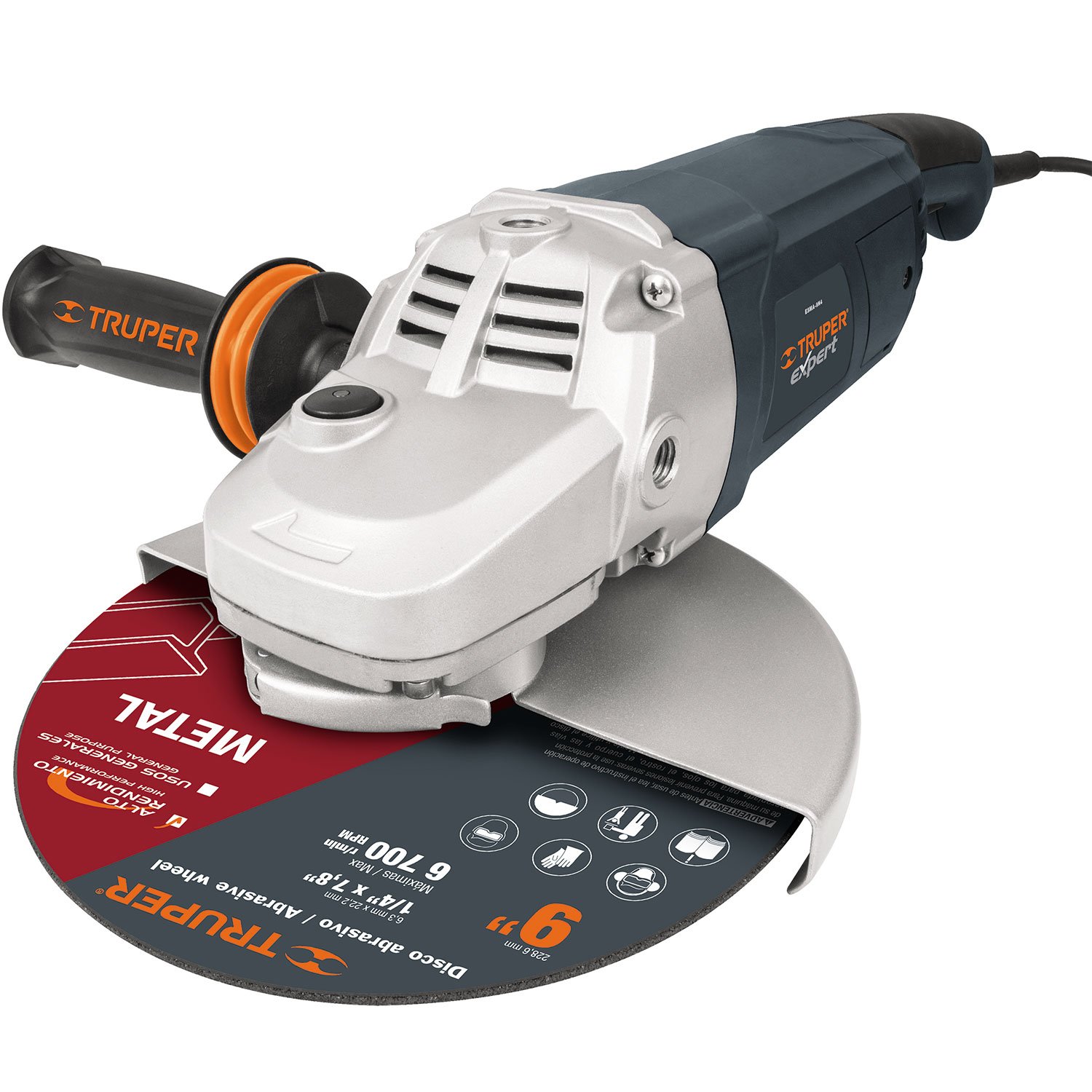 ESMERILADORA ANGULAR 9′, INDUSTRIAL, 2400 W (Truper)