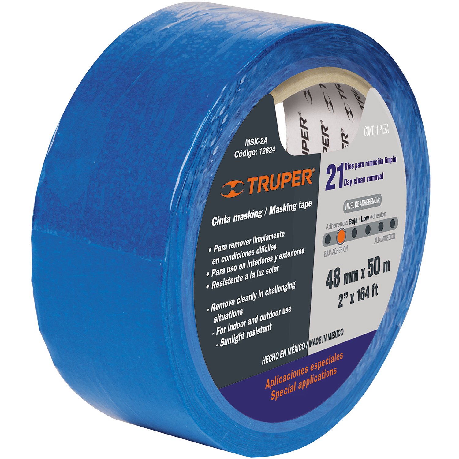 MASKING TAPE 2’X50 METROS, AZUL (Truper)
