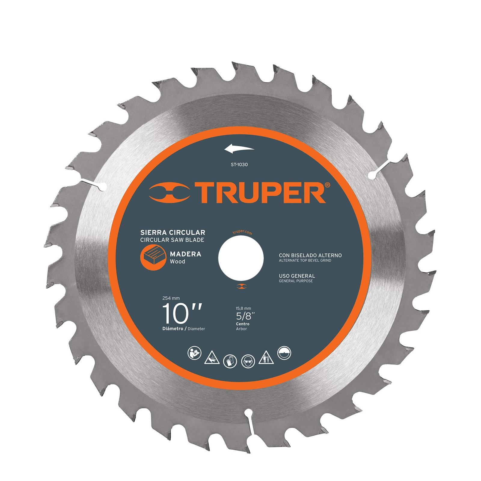 SIERRA CIRCULAR PARA MADERA 10′, 80 DIENTES (Truper)