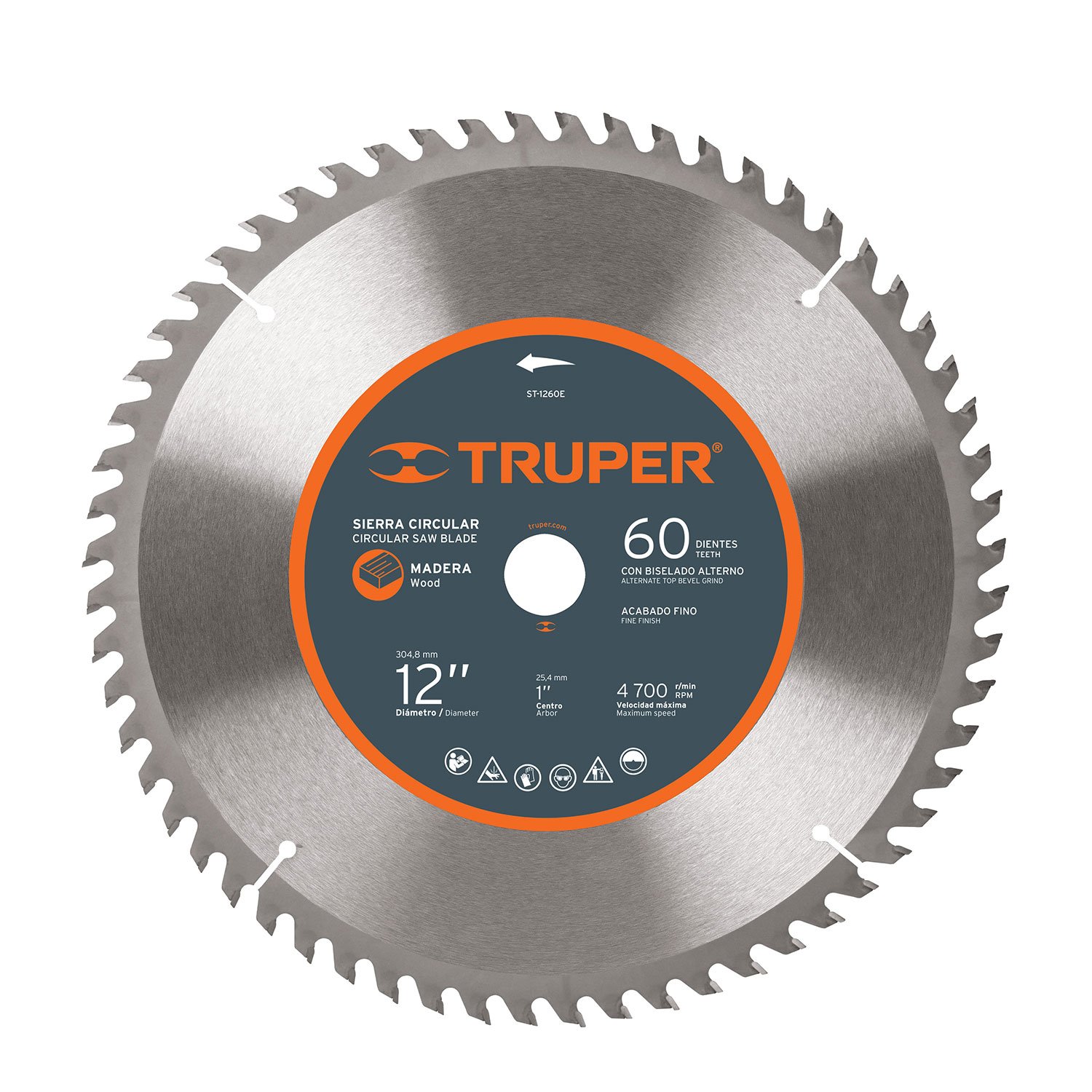 SIERRA CIRCULAR PARA MADERA 12′, 80 DIENTES (Truper)