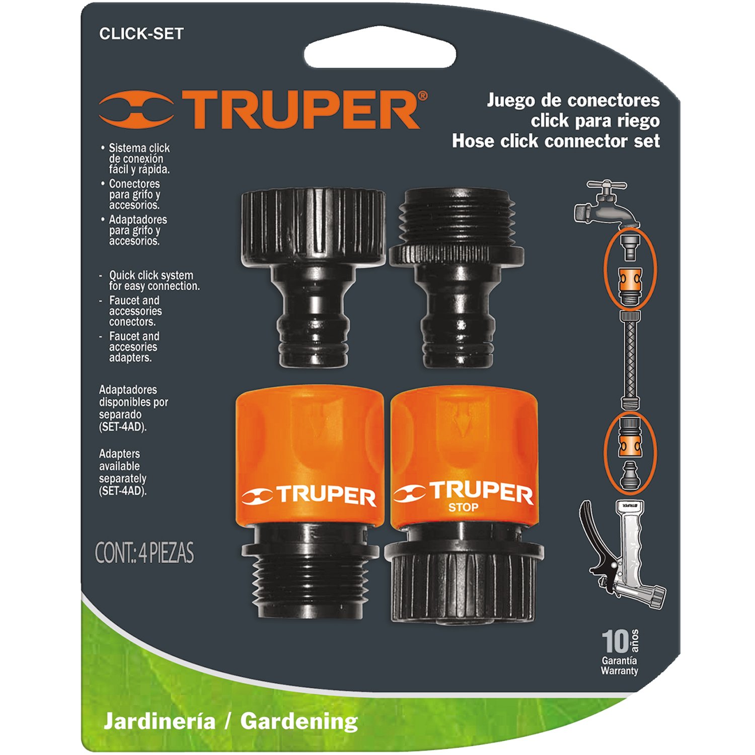 JGO DE CONEXIONES RAPIDAS PARA RIEGO (Truper)