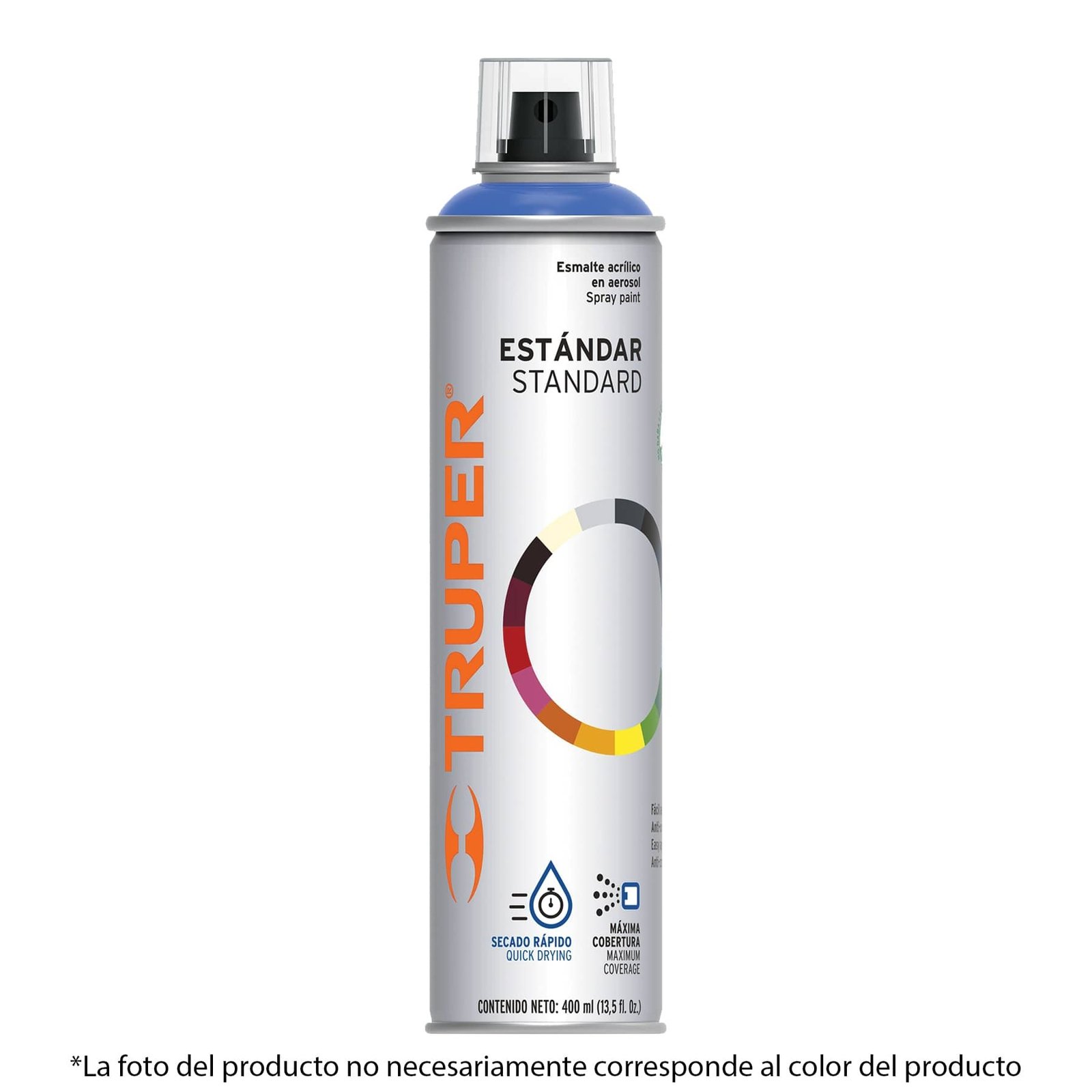 PINTURA (ESMALTE ACRÍLICO) EN AEROSOL, METÁLICA, R (Truper)