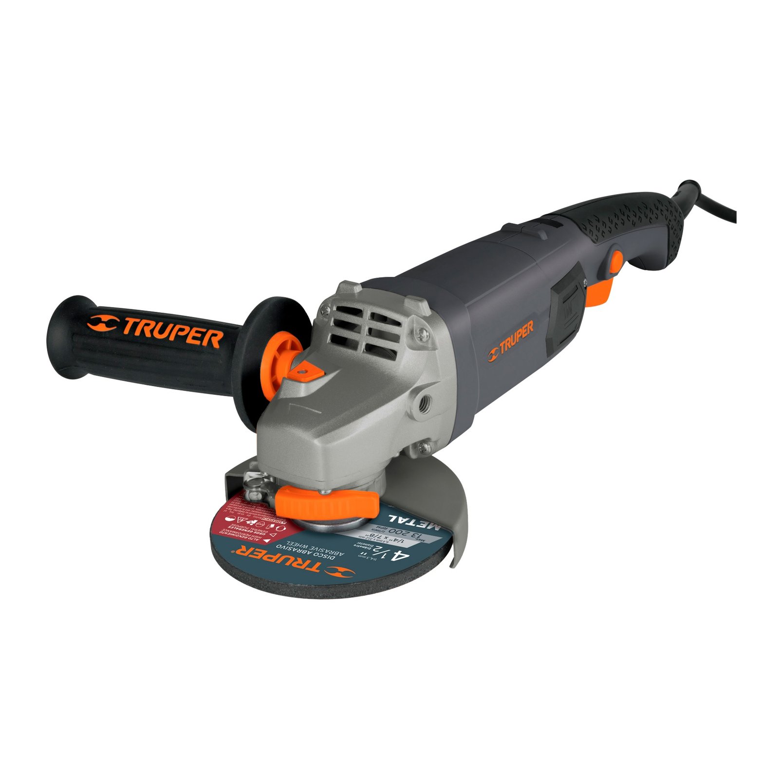 ESMERILADORA ANGULAR, 4-1/2′, INDUSTRIAL, 1200 W (Truper)