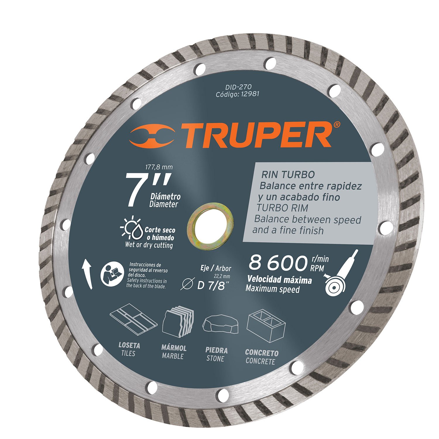 DISCO DIAMANTE 4′ RIN TURBO (Truper)