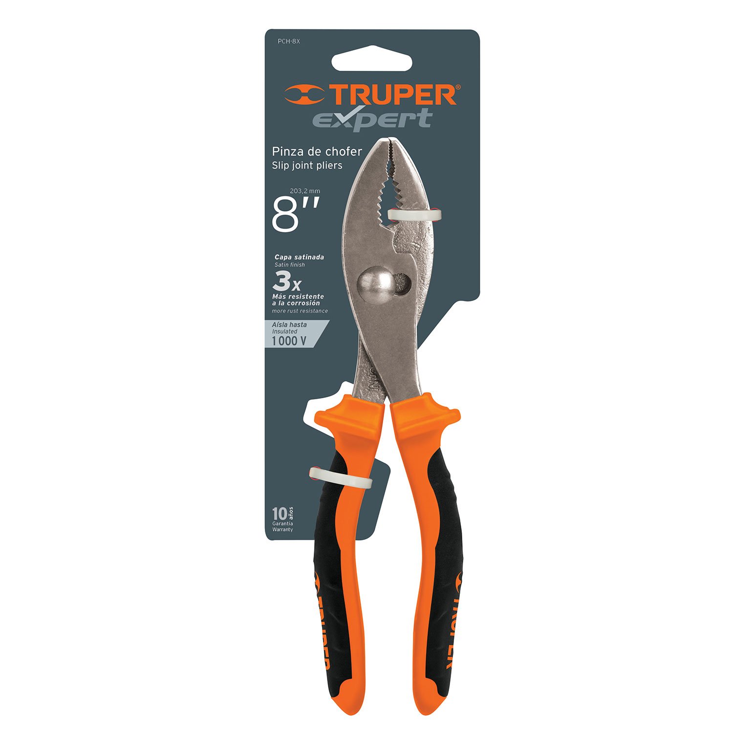 PINZAS DE CHOFER 8′, MANGO COMFORT GRIP (Truper)