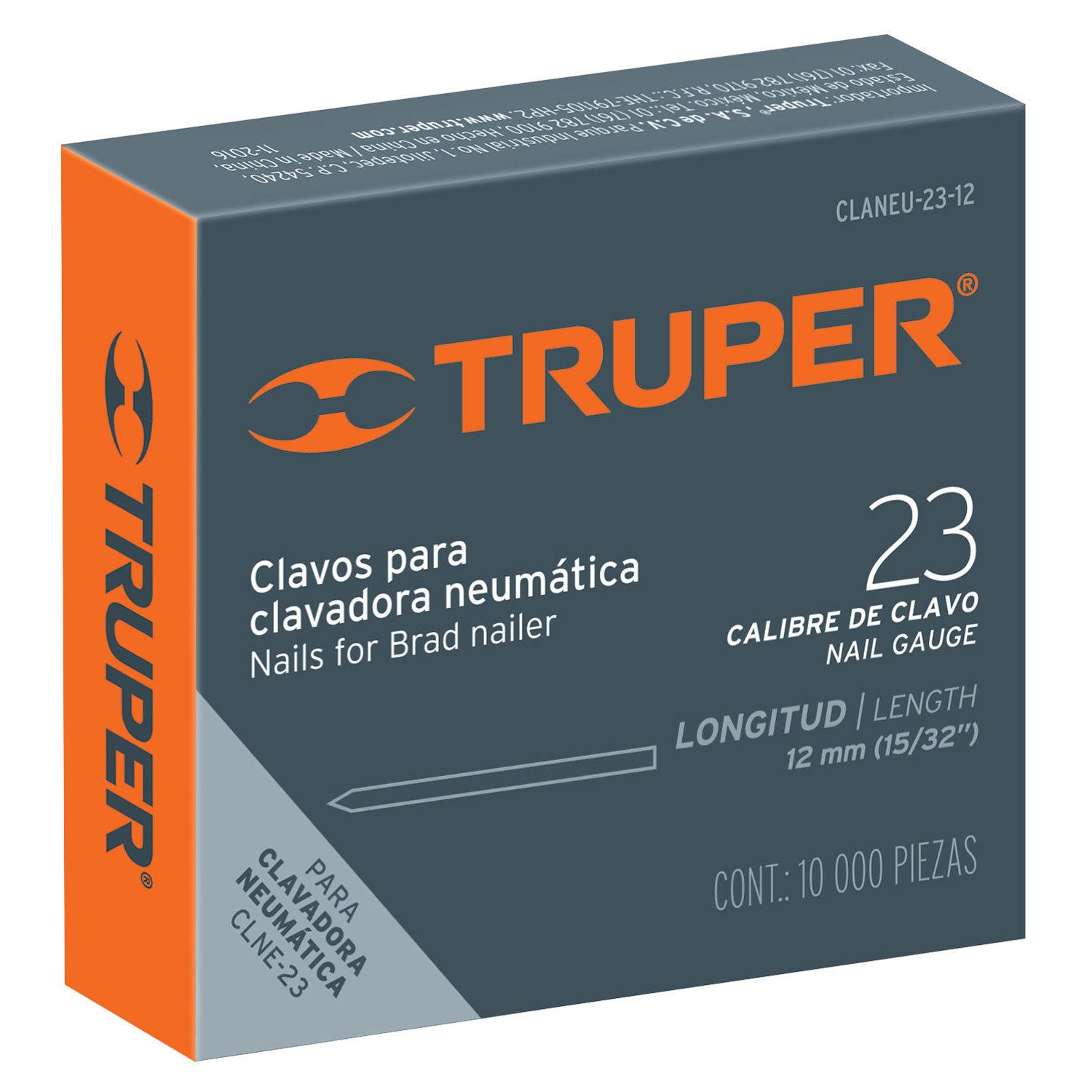 CLAVOS PARA CLAVADORA NEUMÁTICA CLNE-23, 30MM, 100 (Truper)