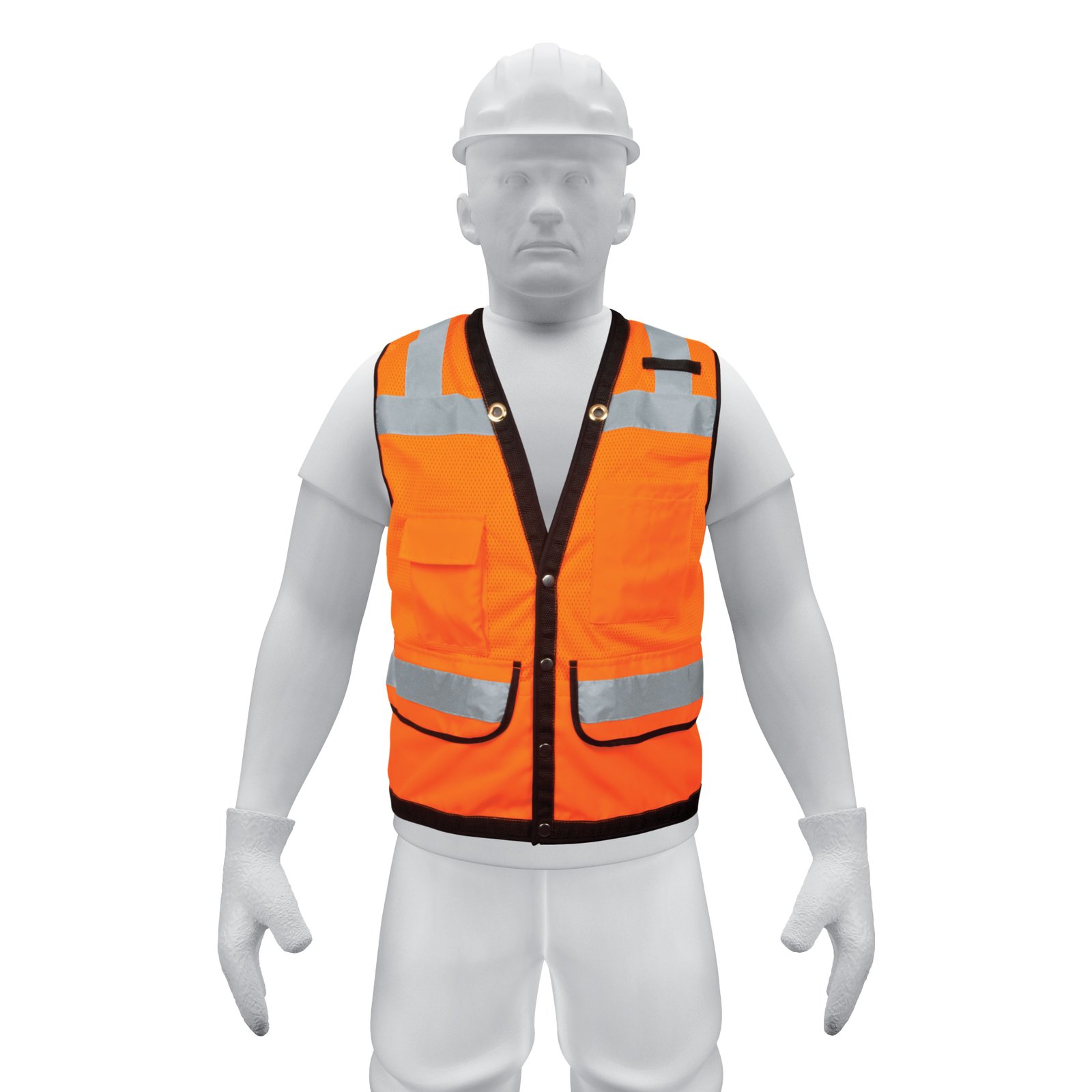 CHALECO SEGURIDAD REFORZADO, C/BOLSAS, NARANJA, EX (Truper)