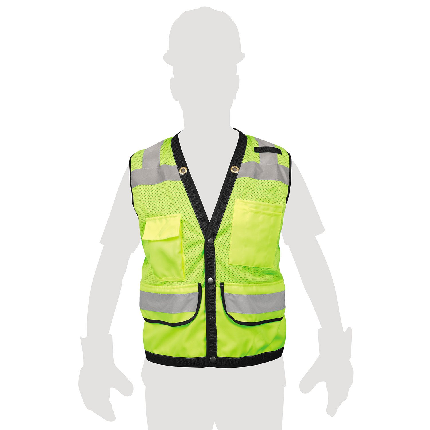 CHALECO DE SEGURIDAD REFORZADO, CON BOLSAS, VERDE, (Truper)