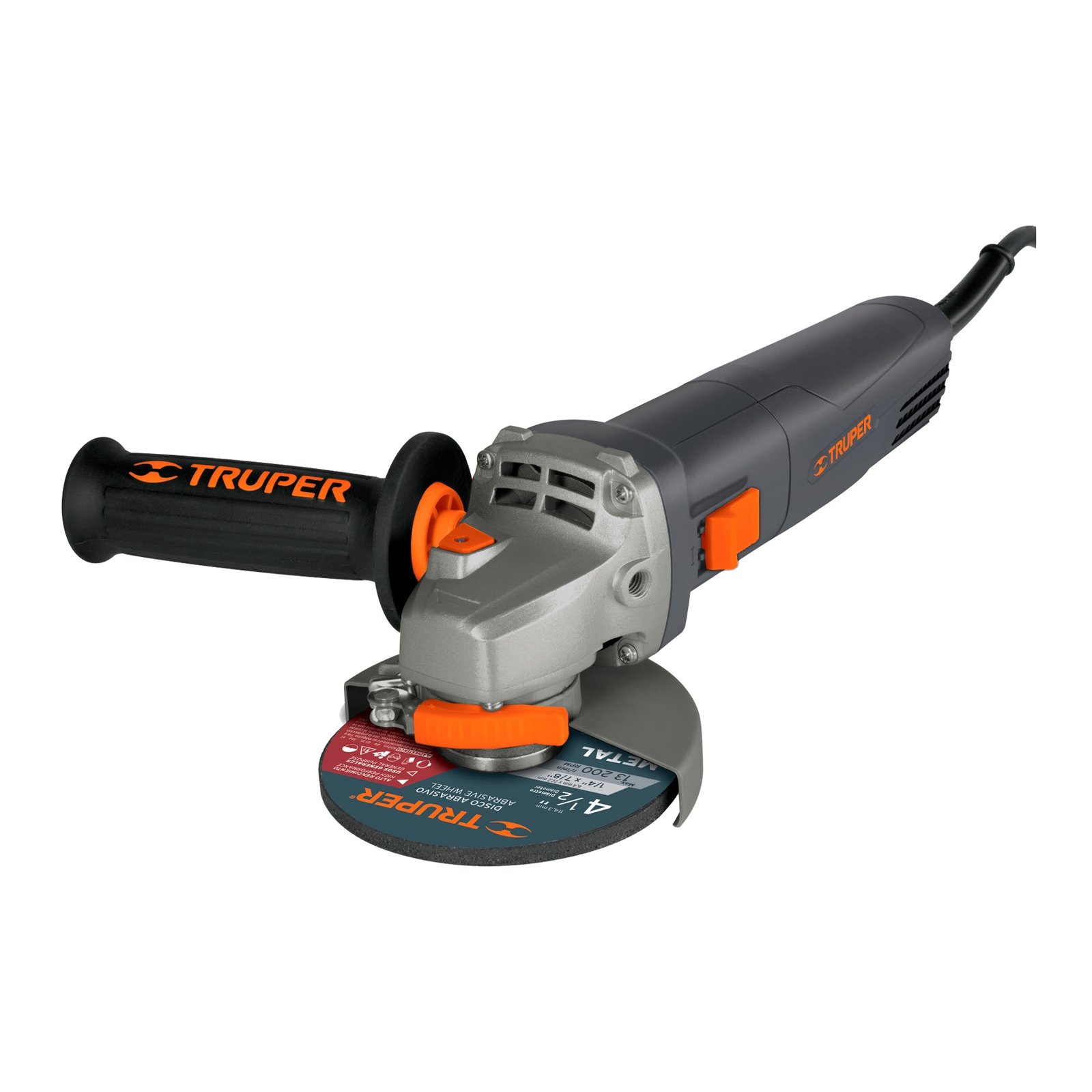 ESMERILADORA ANGULAR, 4-1/2′, INDUSTRIAL, 800 W (Truper)