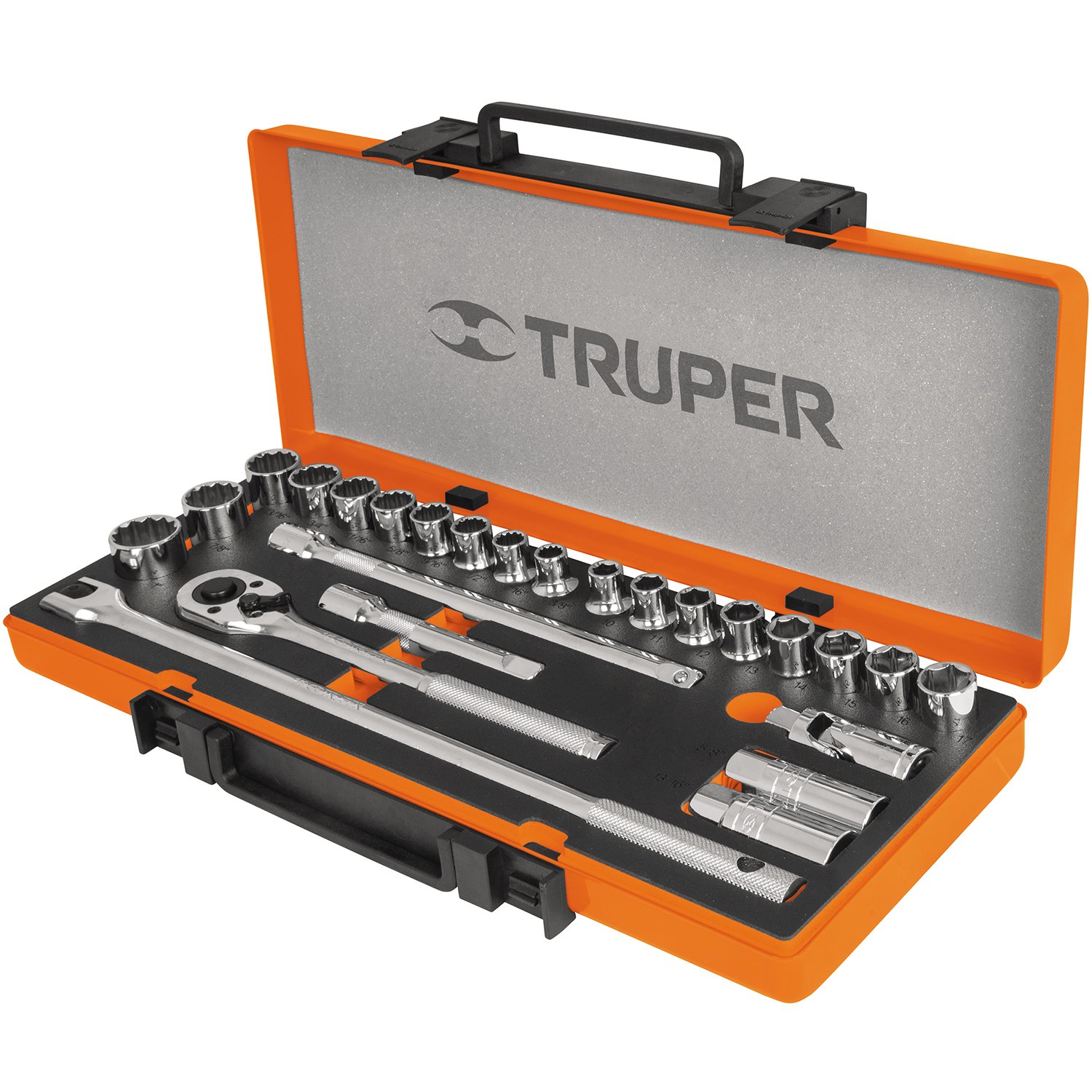 JGO DE DADOS STD/MM CUADRO 1/2′ 26 PZAS (Truper)