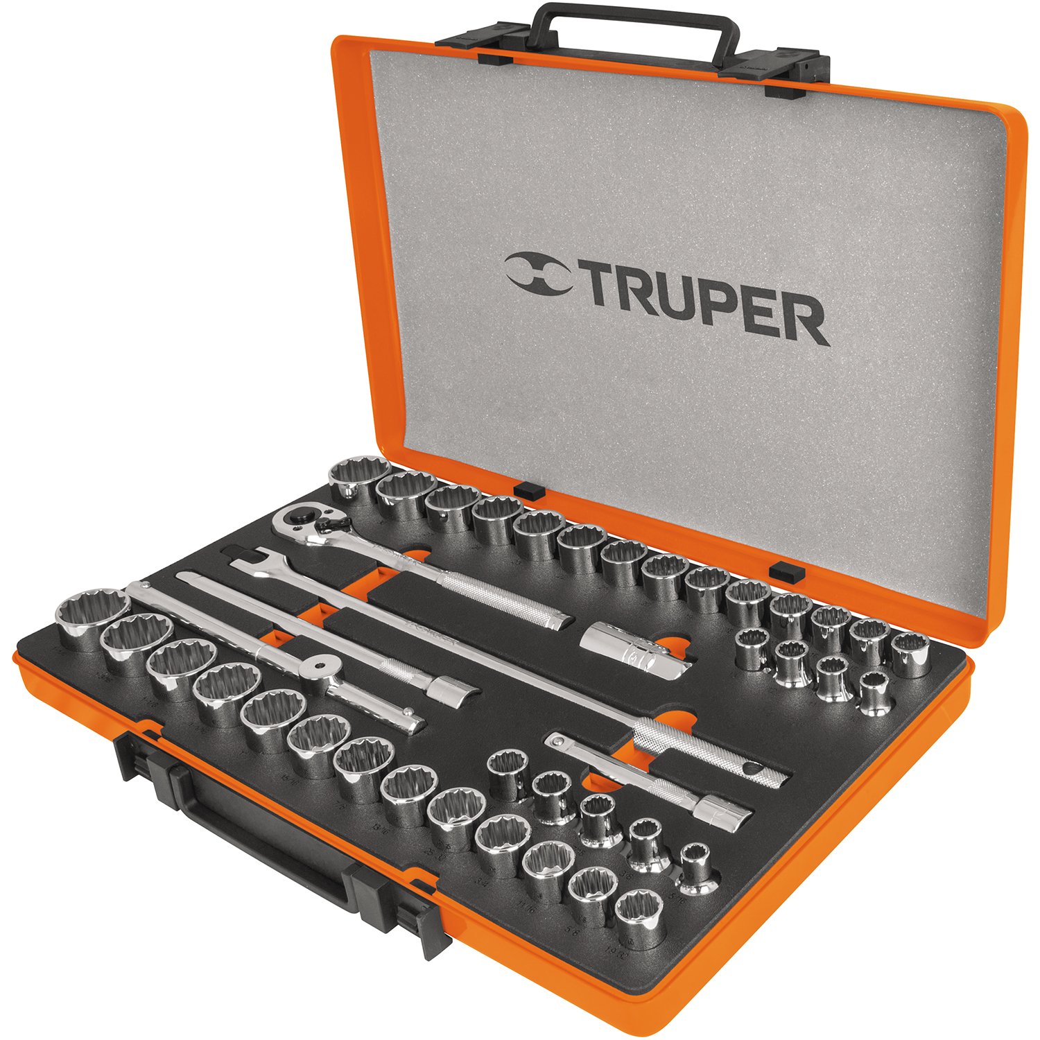 JUEGO DE 42 PIEZAS CUADRO DE 1/2″ (Truper)