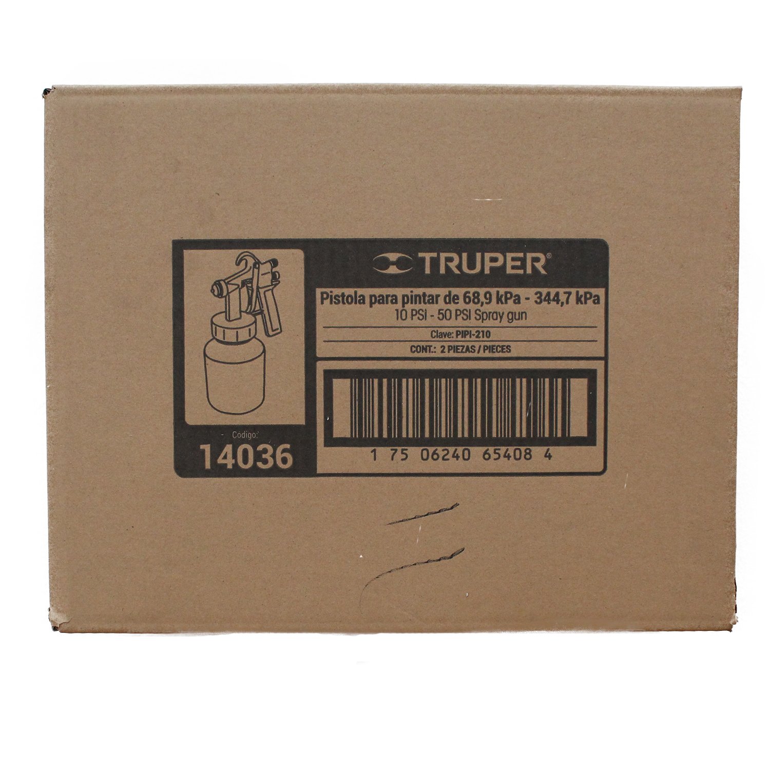 PISTOLA PARA PINTAR, BAJA PRESIÓN, FLUJO CONTINUO, (Truper)