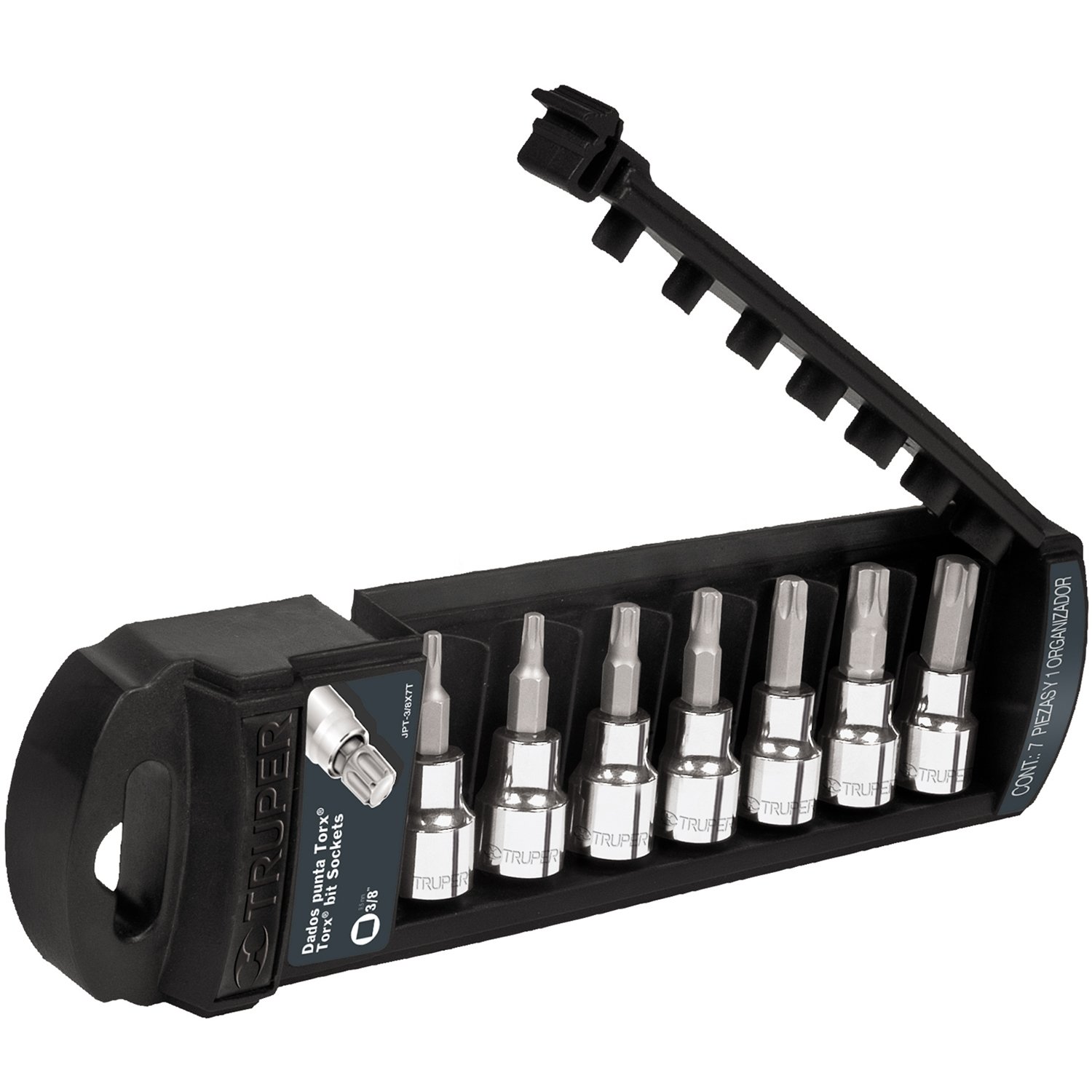 JUEGOS DE 7 DADOS 3/8″ PUNTA TORX (Truper)