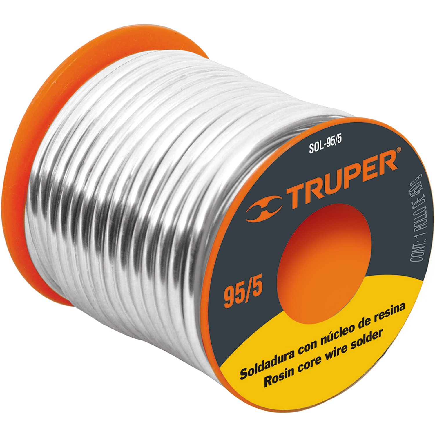 450G. SOLDADURA SOLIDA 95/5 P/TUB. GAS (Truper)