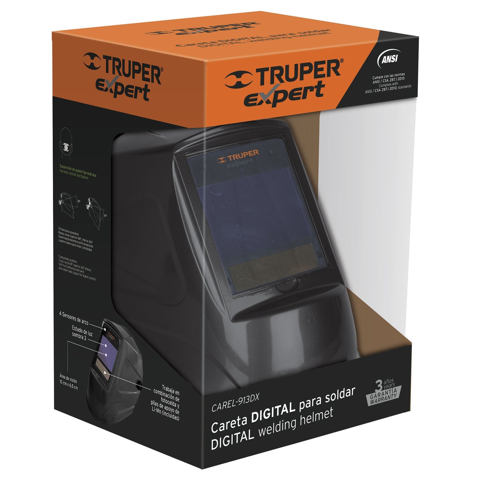 CARETA DIGITAL PARA SOLDAR, SOMBRA 9 A 13, TRUPER (Truper)