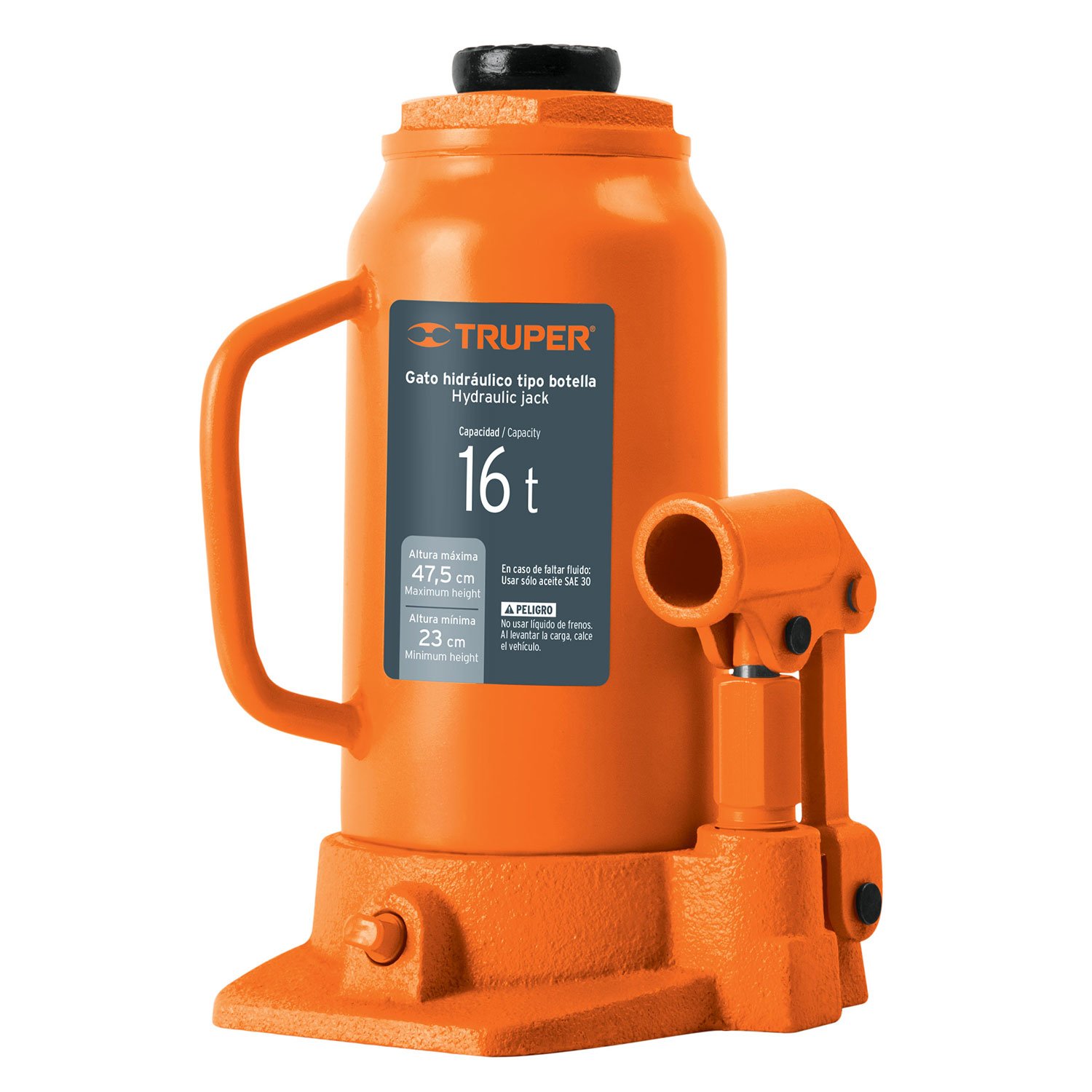 GATO HIDRAULICO DE 16 TON TIPO BOTELLA (Truper)