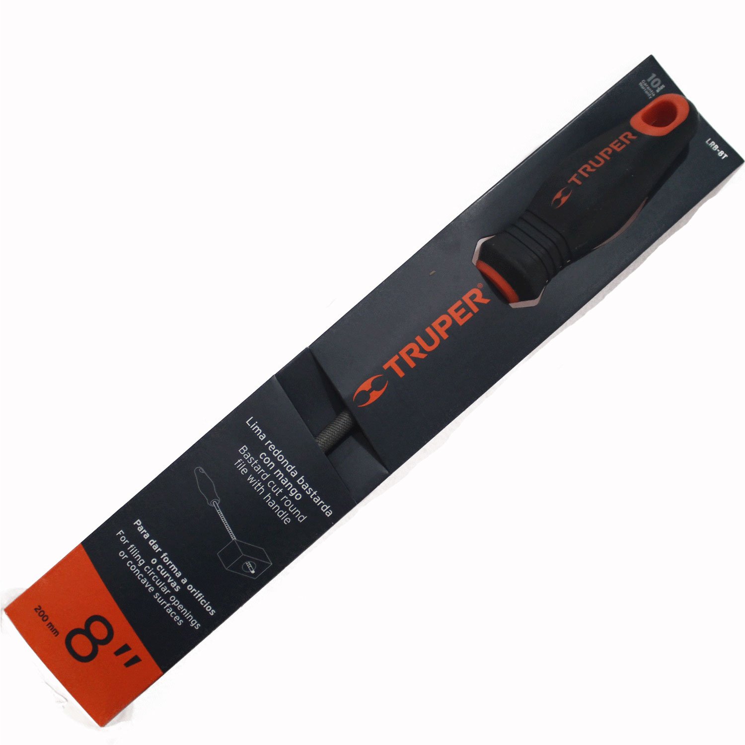 LIMA REDONDA, BASTARDA, 8′, CON MANGO DOBLE INYECC (Truper)